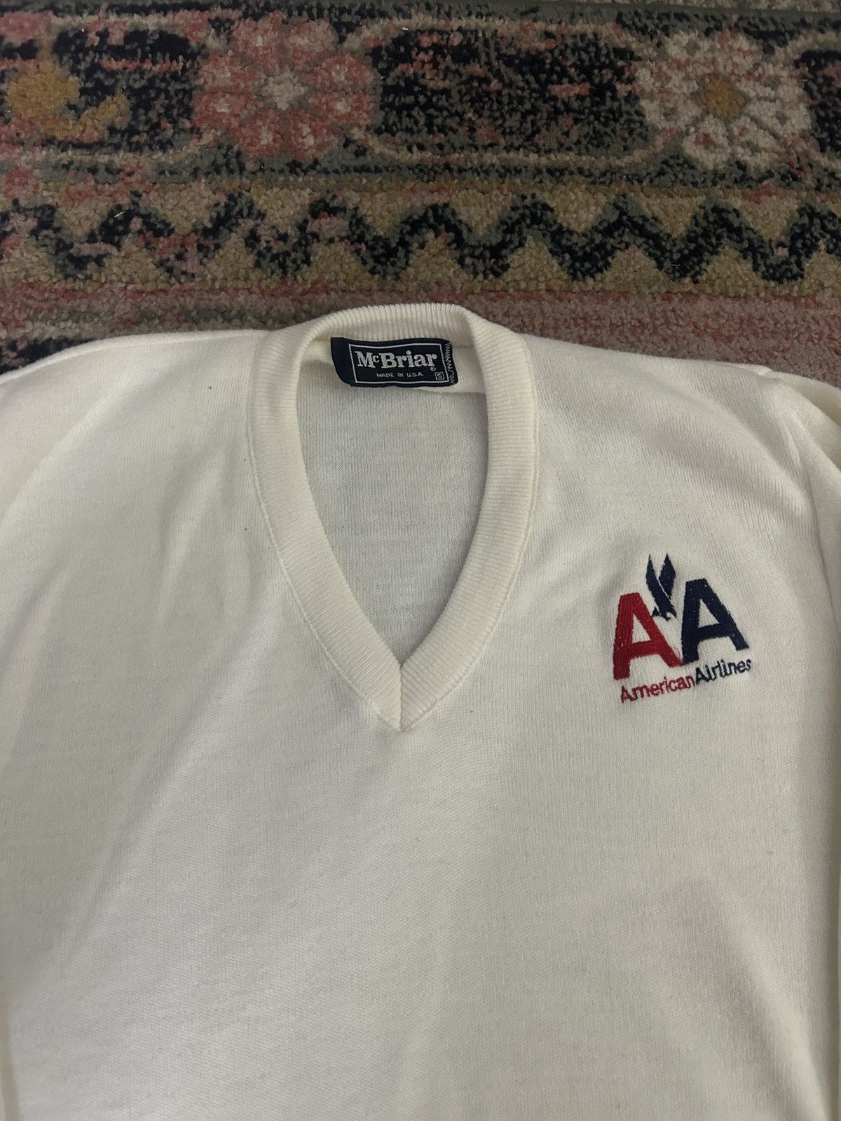 Vintage Vintage 80’s American Airlines AA McBriar V-Neck Sweater Size US S / EU 44-46 / 1 - 2 Thumbnail