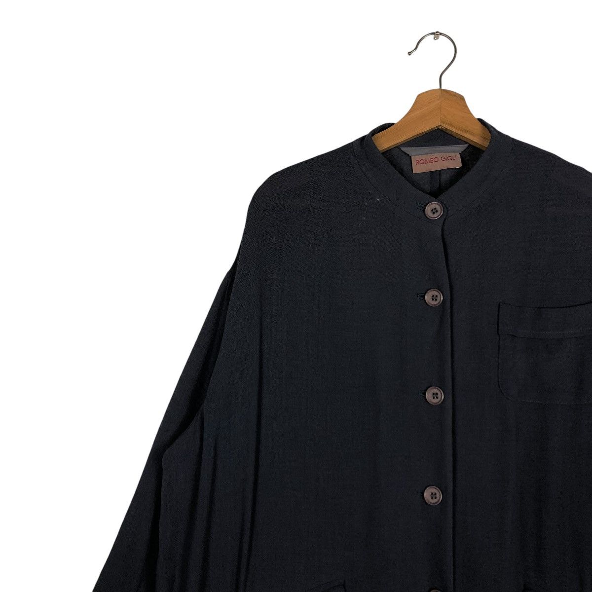 Romeo Gigli 🔥VINTAGE 80’s SAMPLE BUTTON JACKET ROMEO GIGLI RUNWAY PICK Size US M / EU 48-50 / 2 - 10 Thumbnail