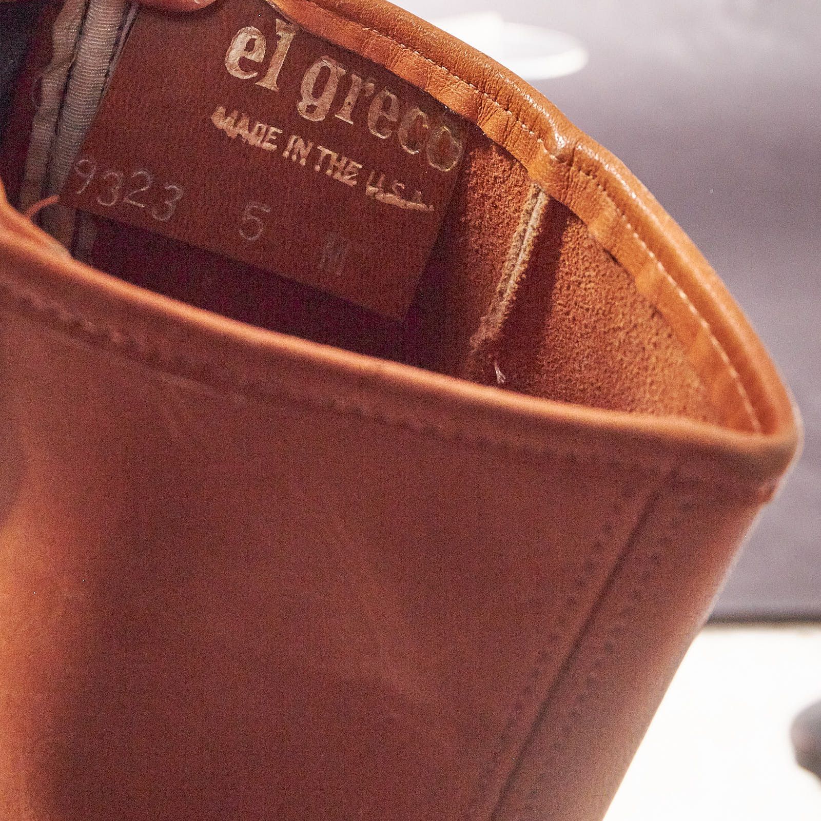 Vintage 1980s El Greco Buckskin Leather Tall Heeled Boots Size US 5 / IT 35 - 6 Thumbnail