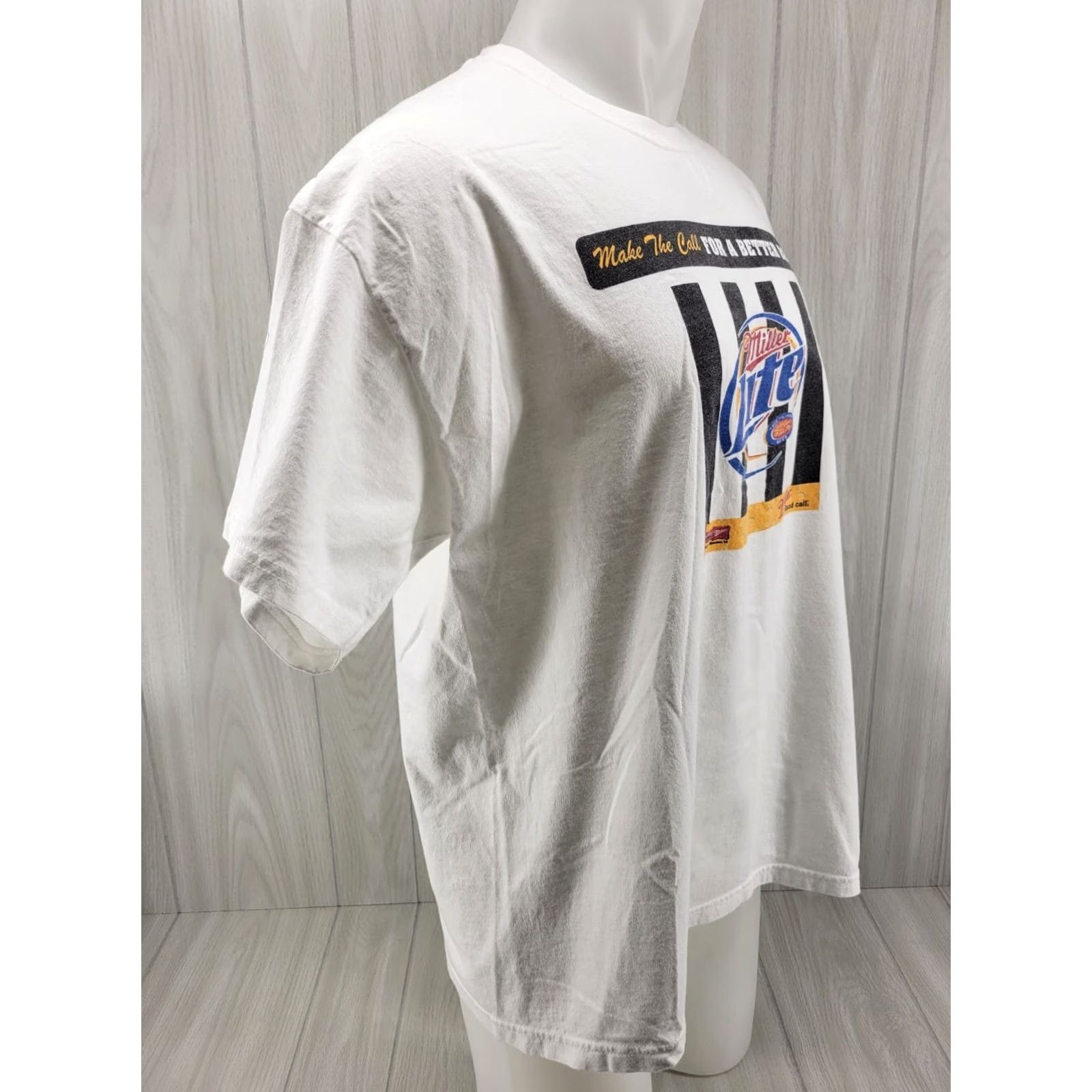 Hanes VINTAGE Miller Lite Beer White T Shirt XL Hanes Men 2006 90s Cars Size US XL / EU 56 / 4 - 4 Thumbnail