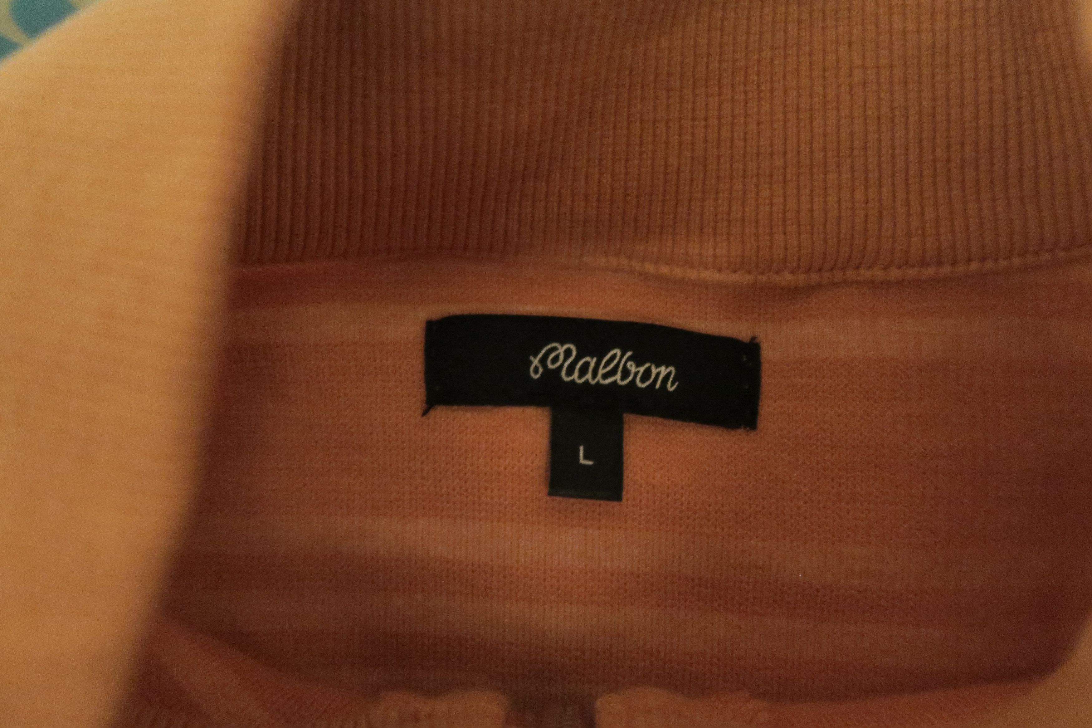 Malbon Malbon Golf Bon Striped 1/4 Zip Pullover Coral Pink Size US L / EU 52-54 / 3 - 5 Thumbnail