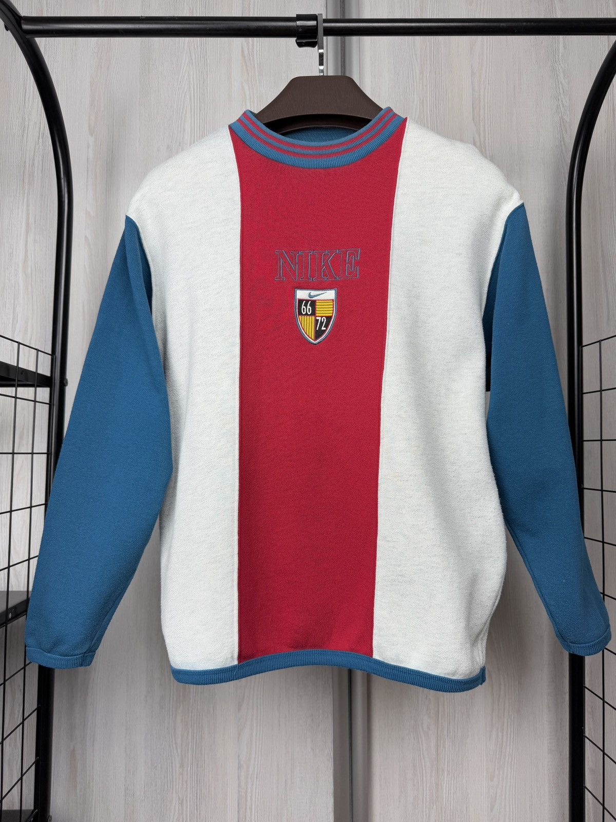 Nike Nike vintage 90s big logo women’s sweatshirt colour blocked Size M / US 6-8 / IT 42-44 - 2 Thumbnail