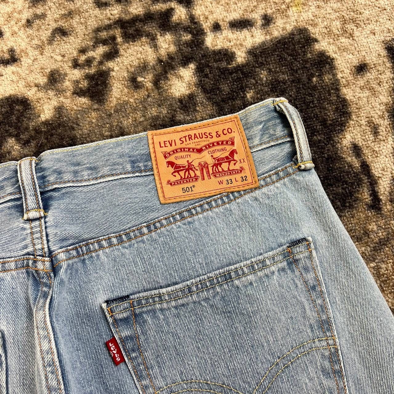 Levi's 501 Levis Vintage Light Blue Denim Jeans Streetwear Style Size US 33 - 4 Thumbnail