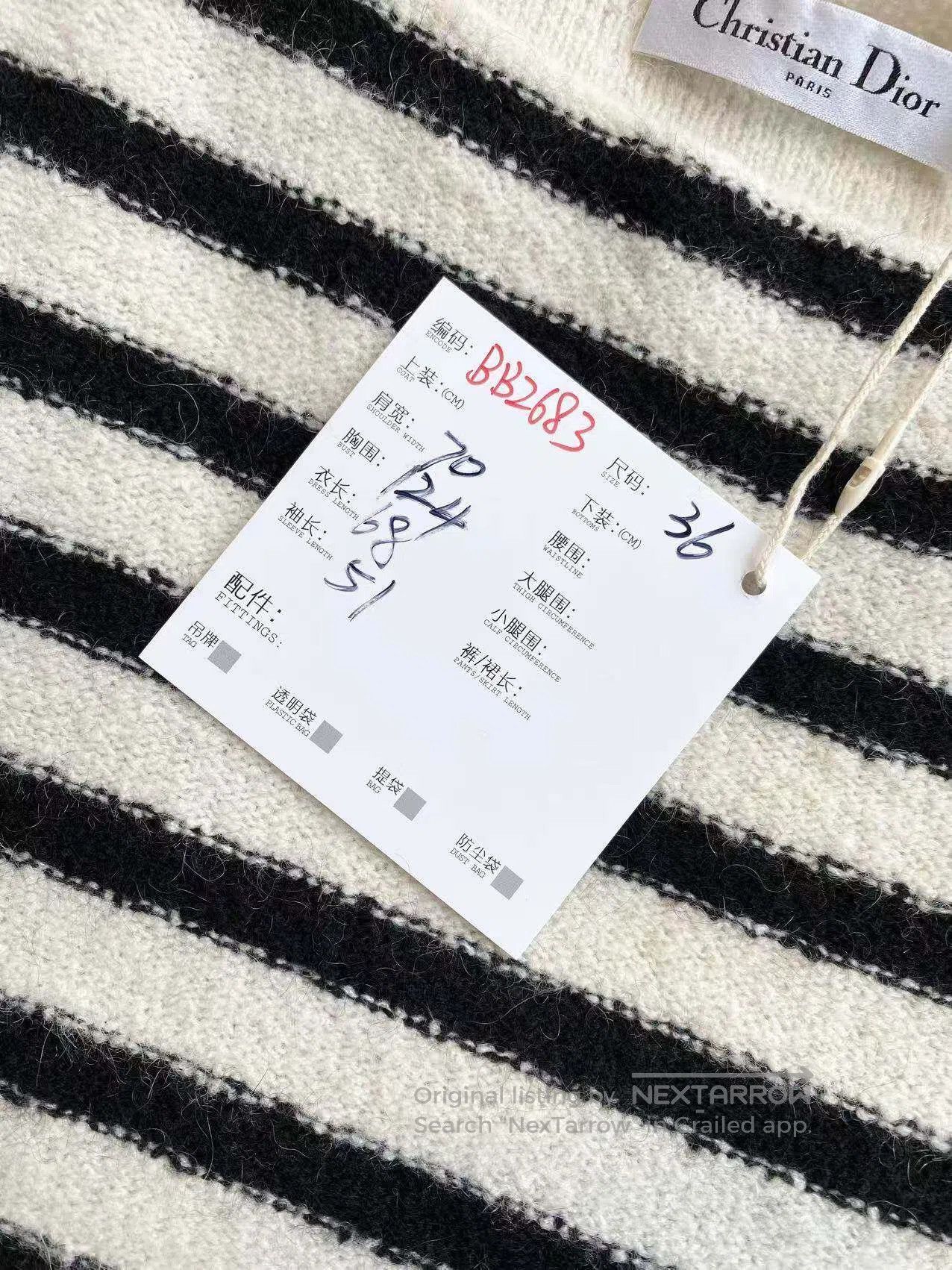 Dior Dior Black and white logo sweater| Size XXS / US 00 / IT 34 - 7 Thumbnail
