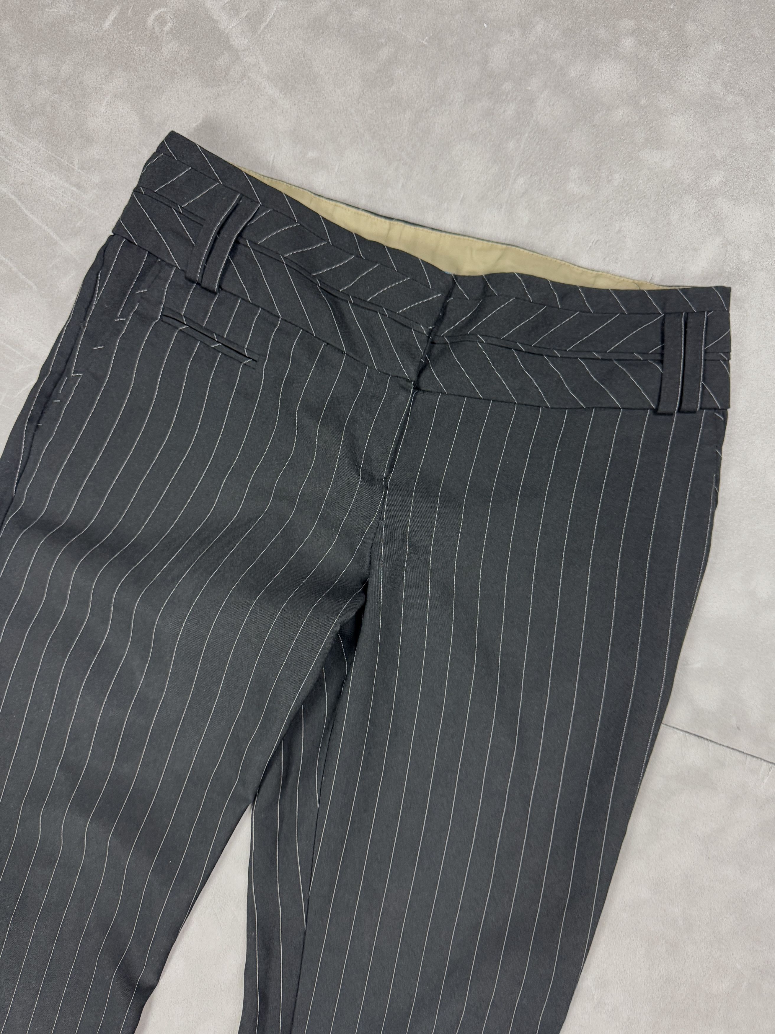 Vintage Vintage striped suit pants flared black retro 90s y2k Size 26" / US 2 / IT 38 - 5 Thumbnail