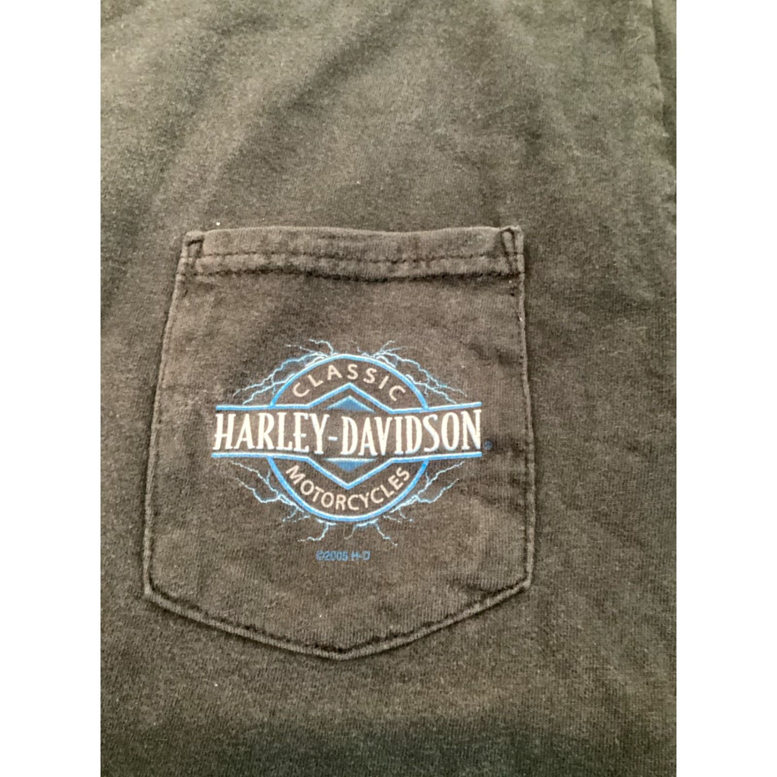 Harley Davidson Harley-Davidson T-Shirt Lake Tahoe Biker Blue Crew Neck Short Sleeve Men’s Large Size US L / EU 52-54 / 3 - 2 Thumbnail