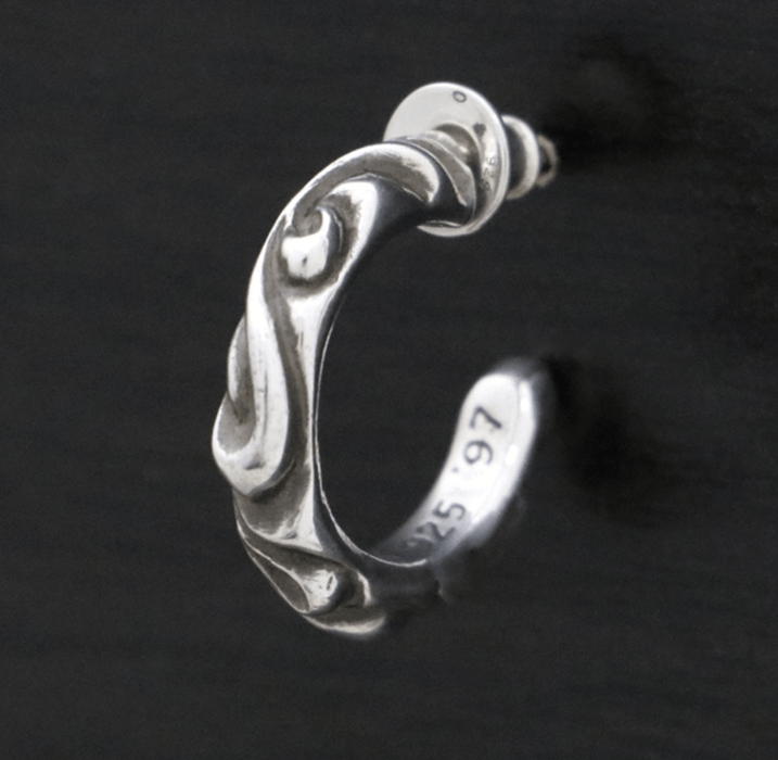 Chrome Hearts Chrome Hearts Scroll Hoop Earring | Grailed