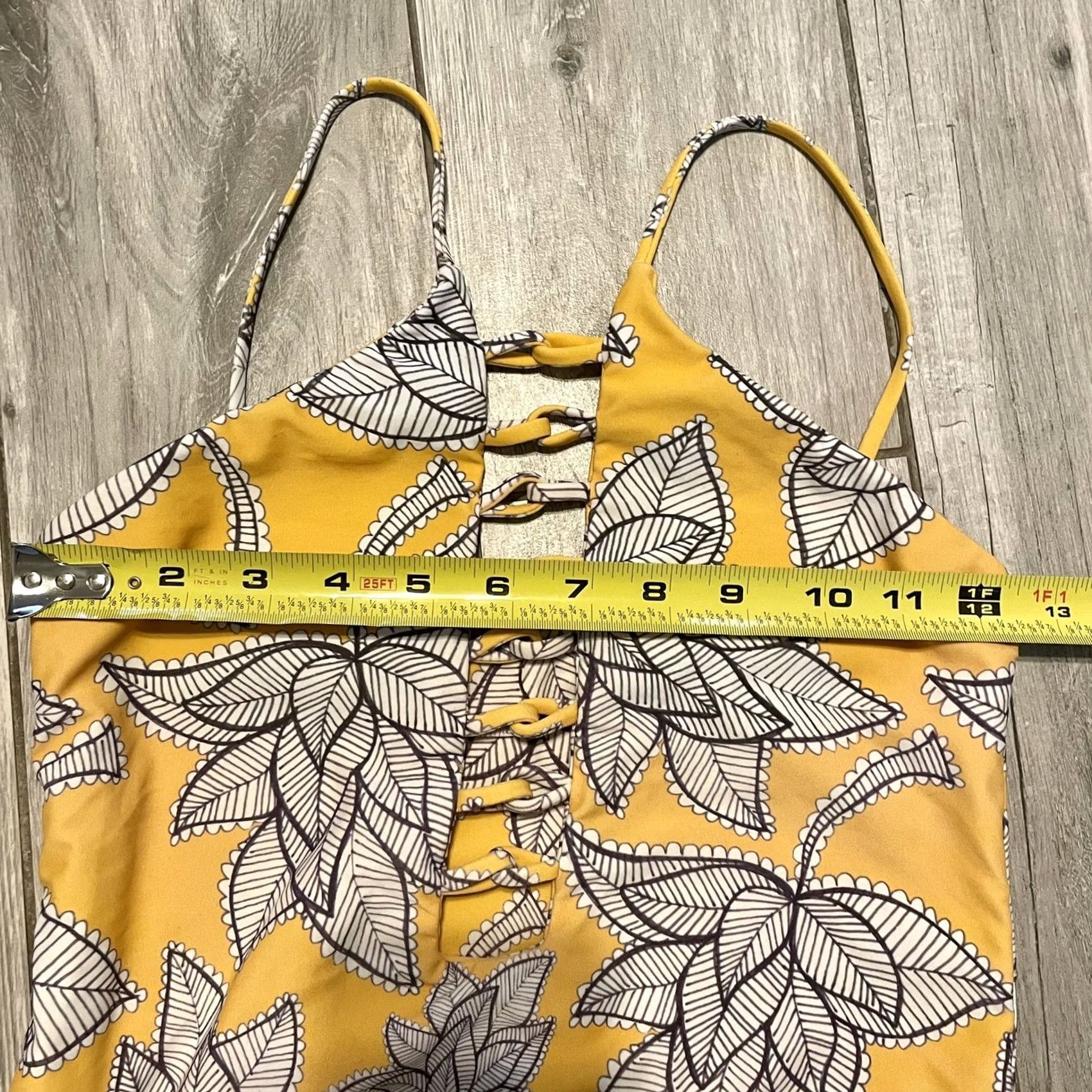 Vintage AILA BLUE Bella Vita Limone Cheeky Swimsuit Yellow Bright Plunge M - Womens Regular Nylon Blend One Piece Size ONE SIZE - 7 Thumbnail