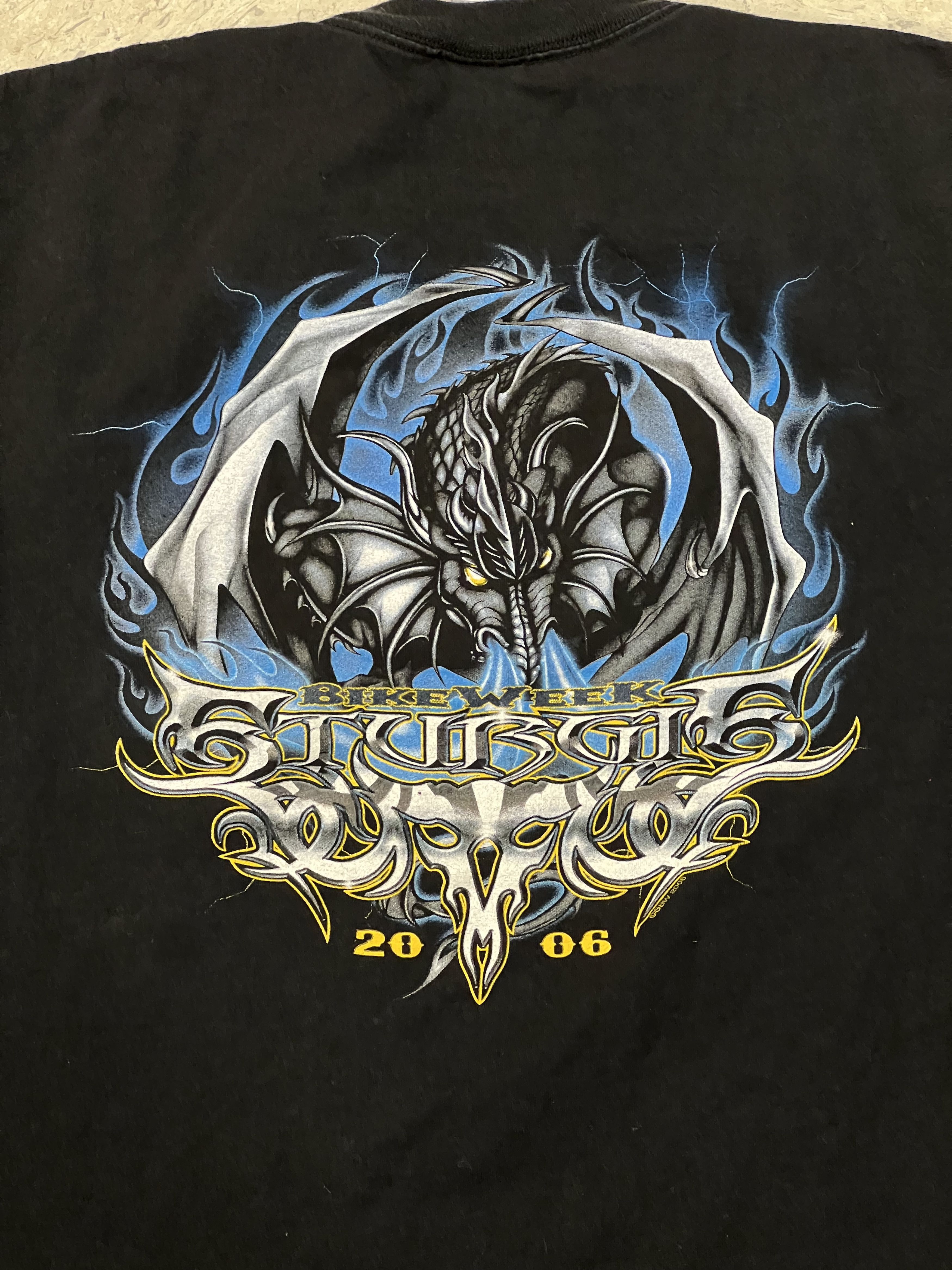 Vintage Sturgis 2006 Bike Week Vintage Dragon T-shirt Size US L / EU 52-54 / 3 - 3 Thumbnail