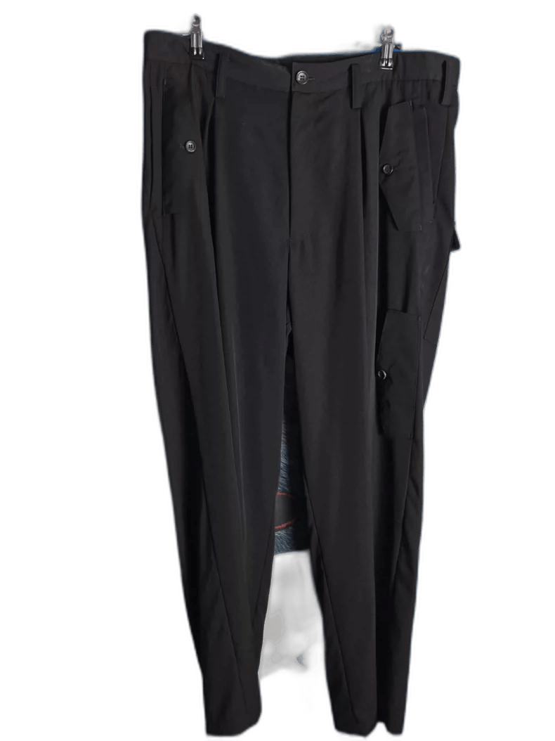 yohji yamamoto decorative pocket cropped pants