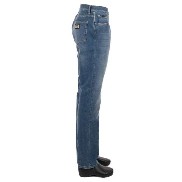 Dolce & Gabbana o1y0125 Logo Jeans in Blue Size US 32 / EU 48 - 2 Thumbnail
