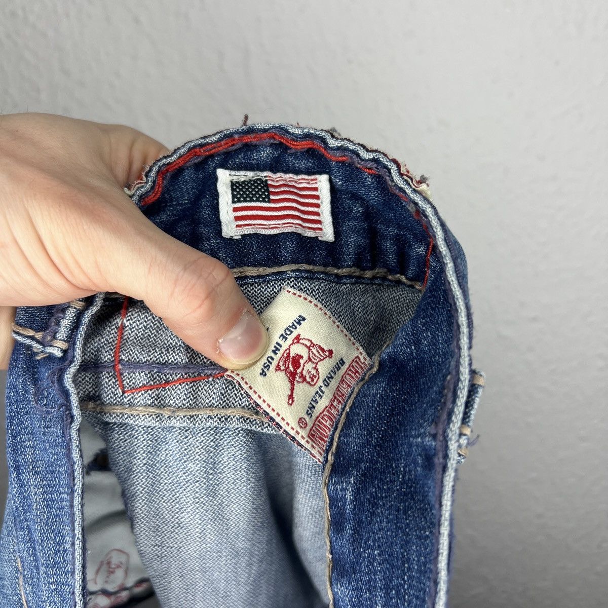 True Religion × Vintage True Religion Denim Jeans Trousers Pants Embroidered Logo Size US 32 / EU 48 - 8 Thumbnail