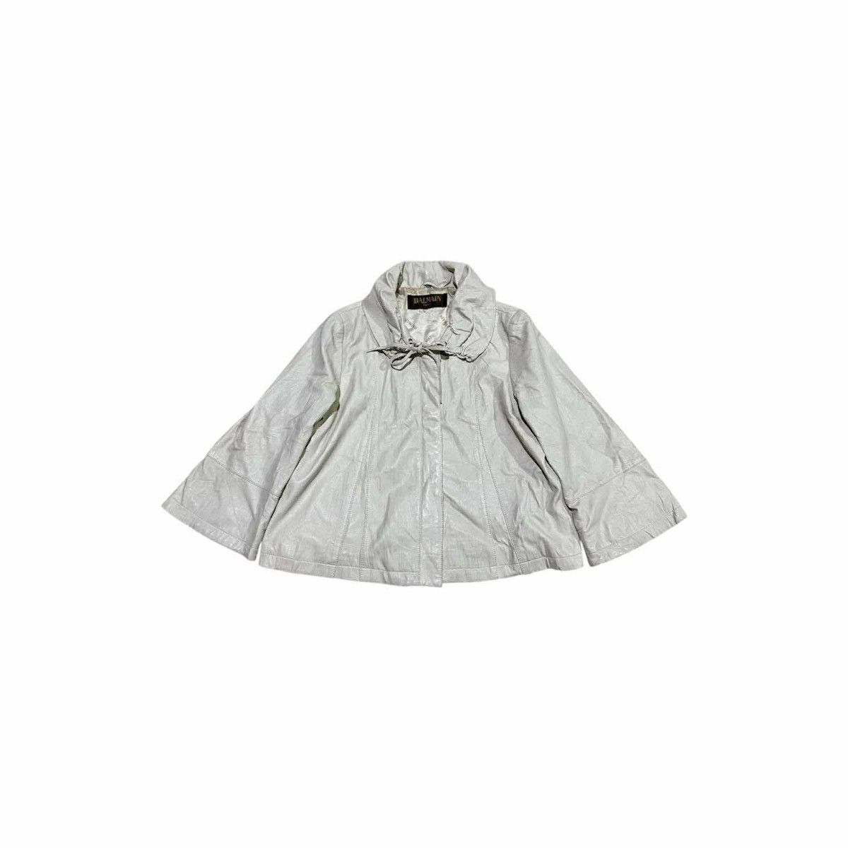 Balmain 🔥Vintage Balmain Faux Leather Poncho Jacket Size L / US 10 / IT 46 - 1 Thumbnail