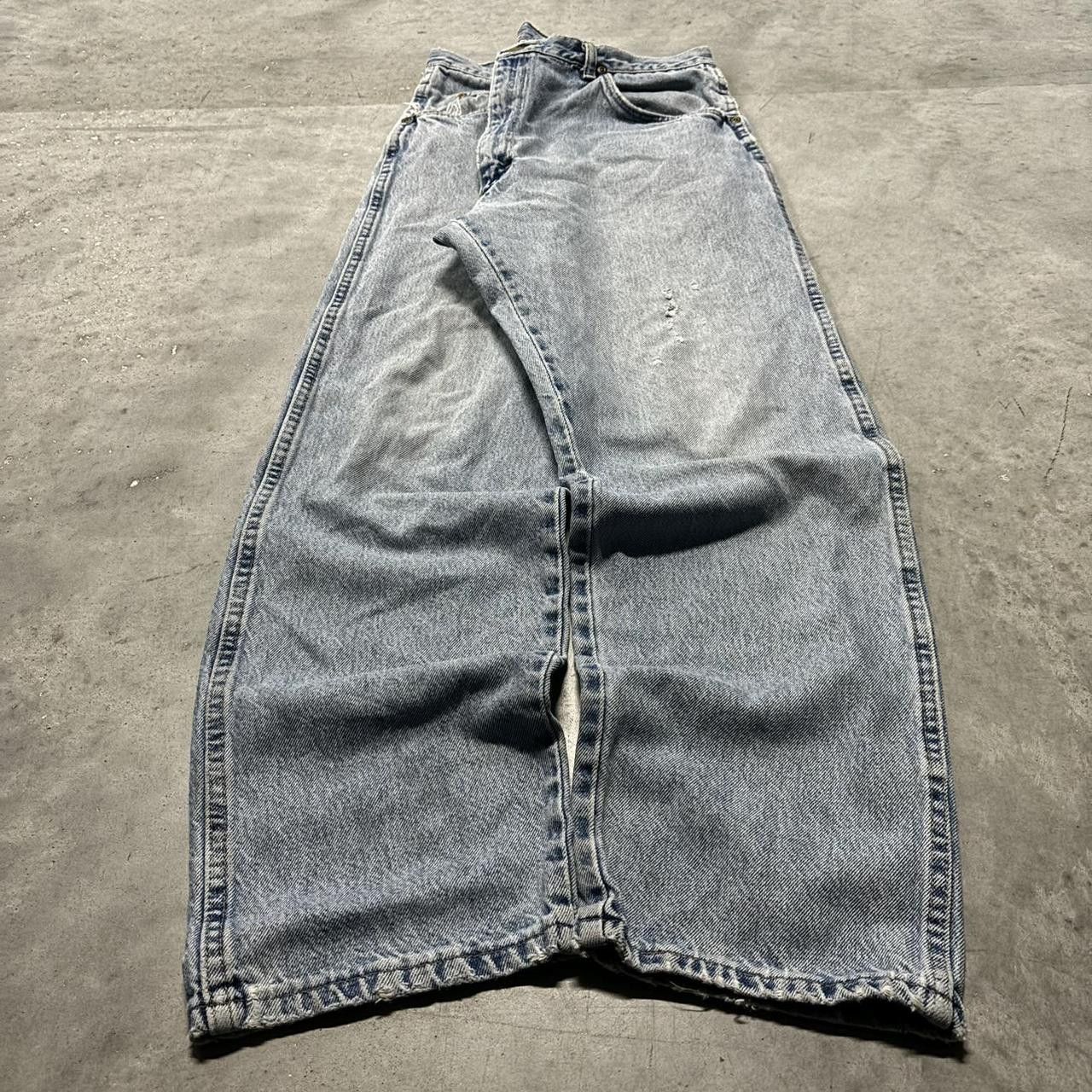 Japanese Brand × Vintage Crazy Vintage Y2K/2000s Grunge Light Wash Denim Jeans! Size US 36 / EU 52 - 3 Thumbnail