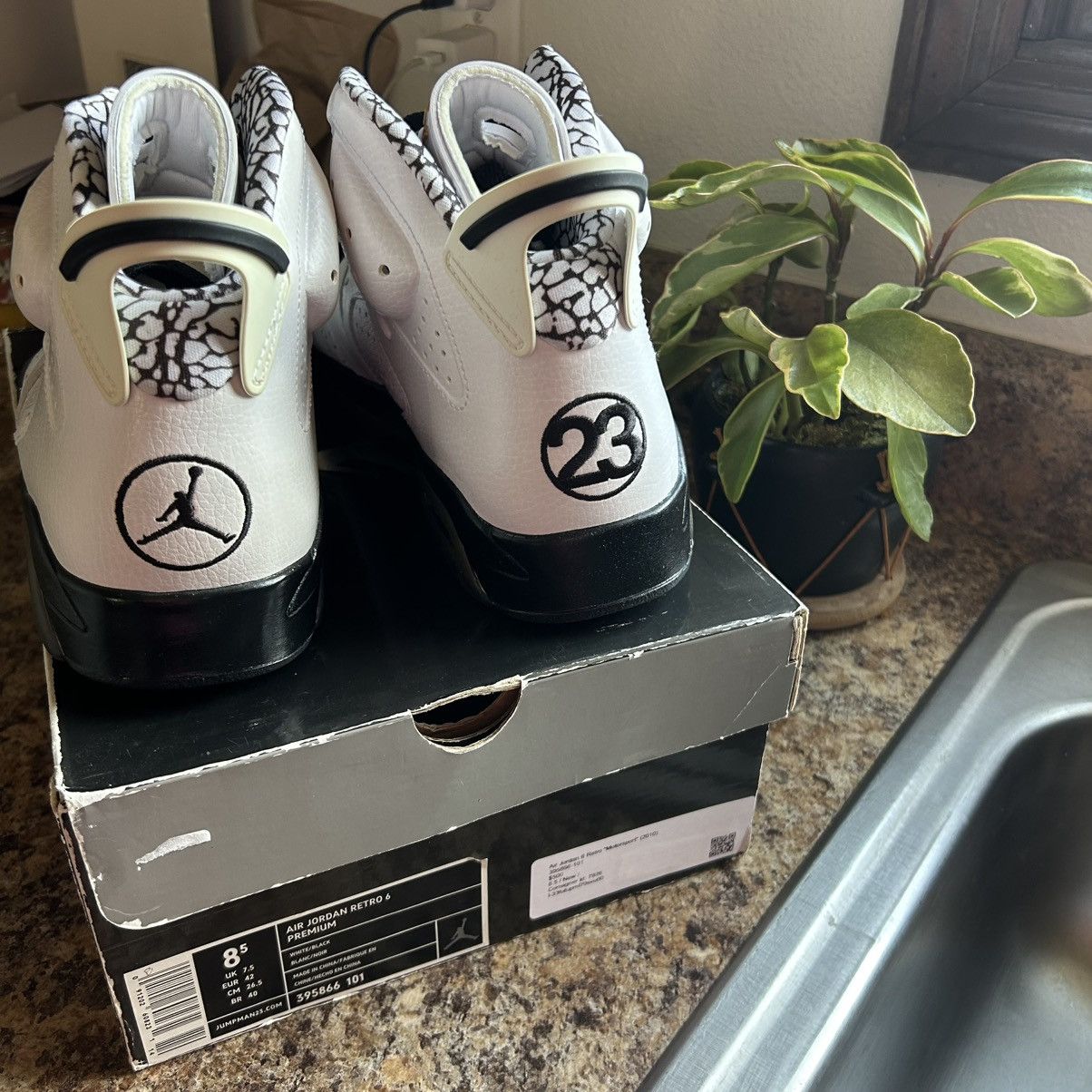 Jordan Brand 395866-101 2010 AiR JORDAN RETRO 6 PREMiUM MOTORSPORTS OiL Size US 8.5 / EU 41-42 - 6 Thumbnail
