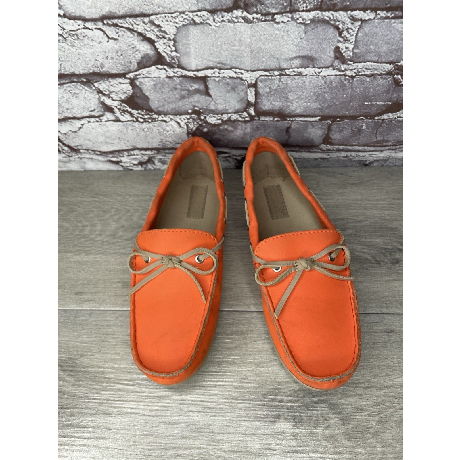 Crocs CROCS Beach Line Orange Synthetic Slip on Boat Loafers Women Size US 8 / IT 38 - 1 Thumbnail