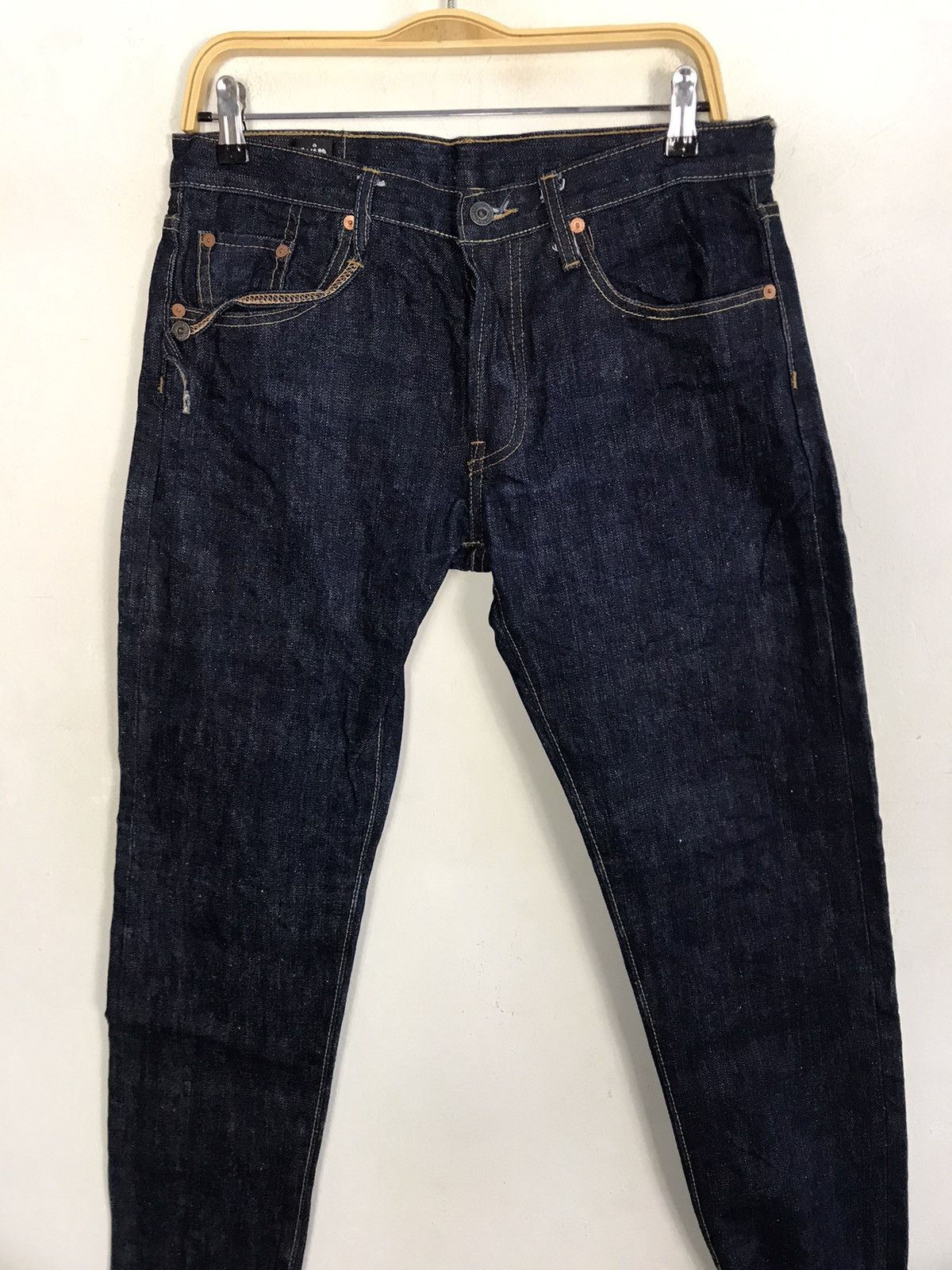 Denime Rare S.h.owin Showin Company Indigo Denim Selvedge Jeans Size US 32 / EU 48 - 3 Thumbnail