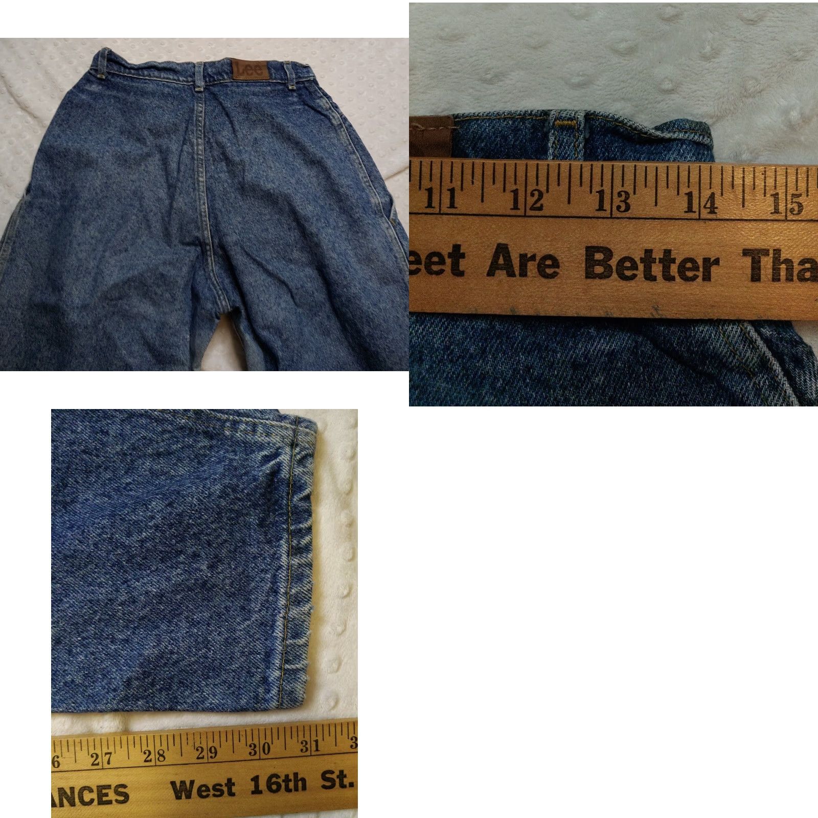 Lee VINTAGE Lee Jeans Stone Washed 18 Medium Womens 28x31 Denim Grunge Made in USA 1980s Size 40" / US 18 - 8 Thumbnail
