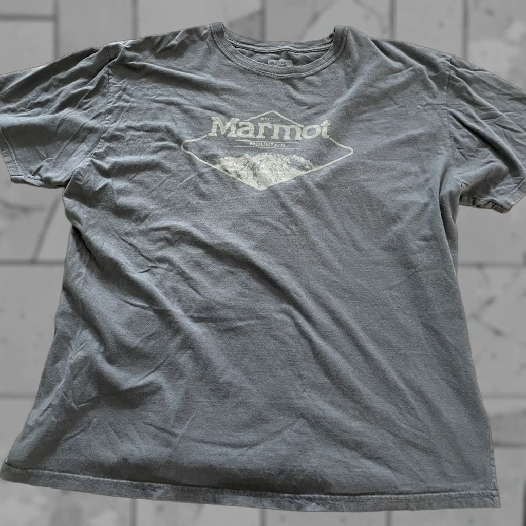 Marmot Marmot 100% cotton gray graphic Tee Mens Size XXL T-Shirt Shirt Gray 2XL Mens Size US XXL / EU 58 / 5 - 1 Thumbnail