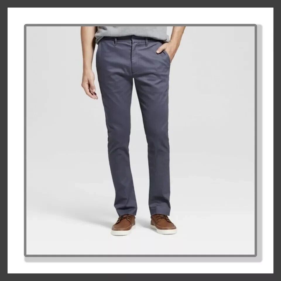 Vintage 32 x 32 Goodfellow Hennepin Chino Pants Geneva Blue Athletic Size US 32 / EU 48 - 1 Thumbnail