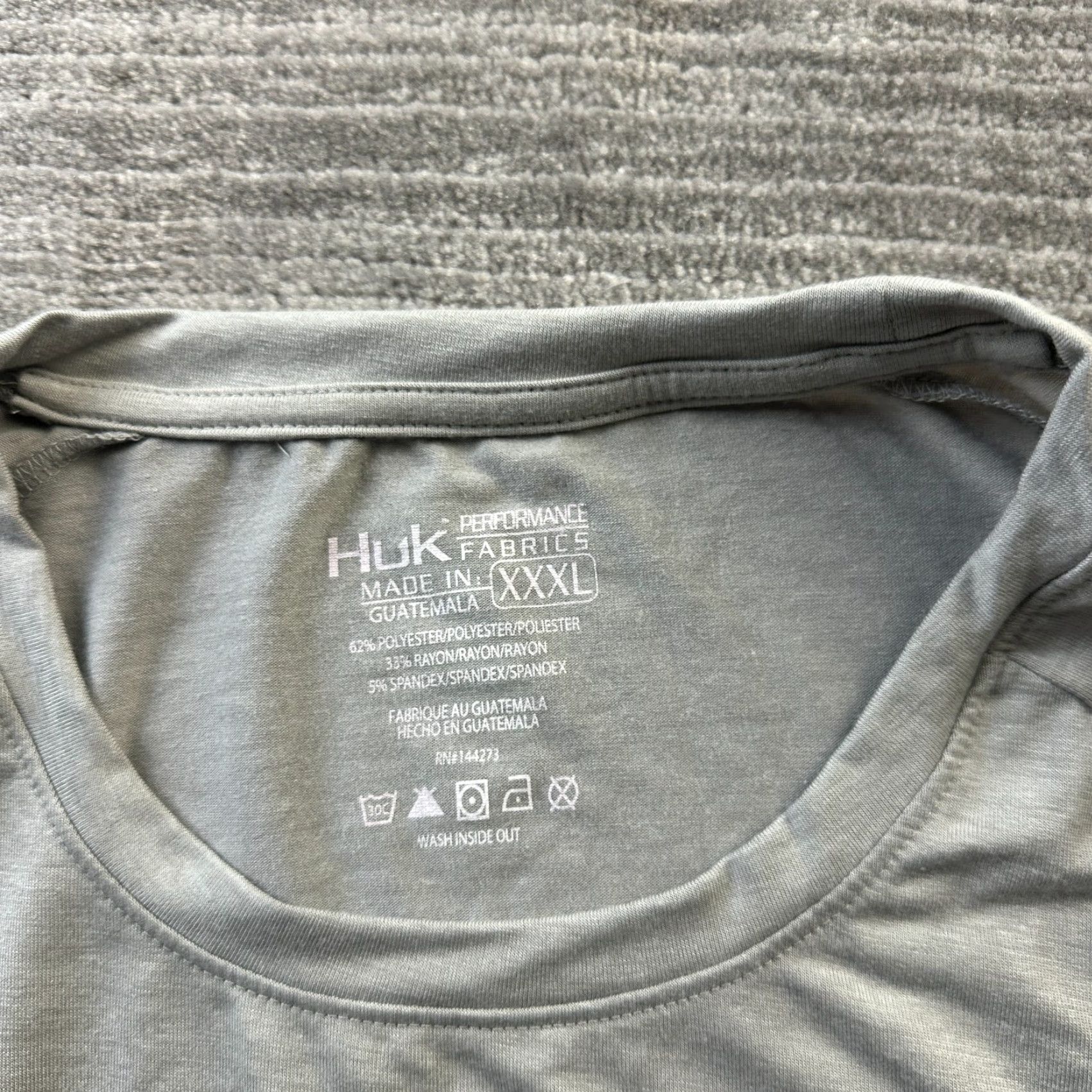 Vintage Huk Shirt Mens 3XL Gray Fishing Performance Long Sleeve Shirt Pullover Crew Neck Casual Activewear Size US XXL / EU 58 / 5 - 7 Thumbnail