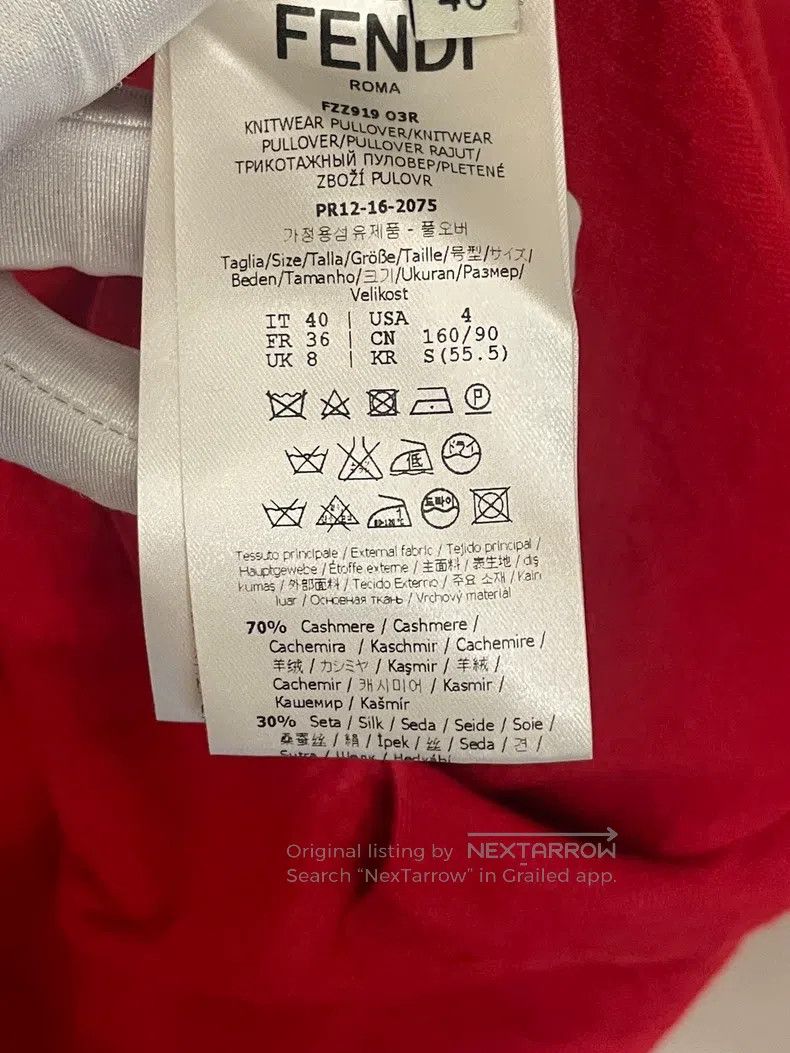 Fendi Fendi Red cashmere sweater Size XS / US 0-2 / IT 36-38 - 8 Thumbnail