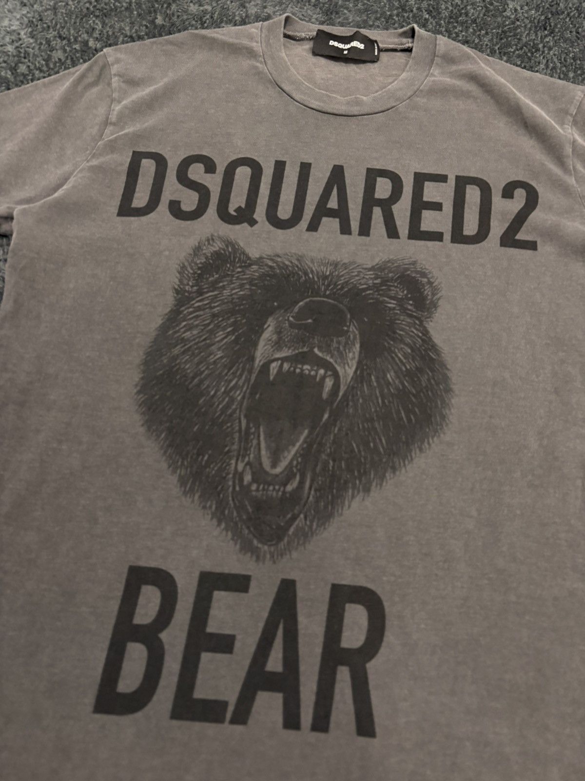 Dsquared2 Rare Dsquared Bear Grey Dyed Tee Size US M / EU 48-50 / 2 - 2 Thumbnail