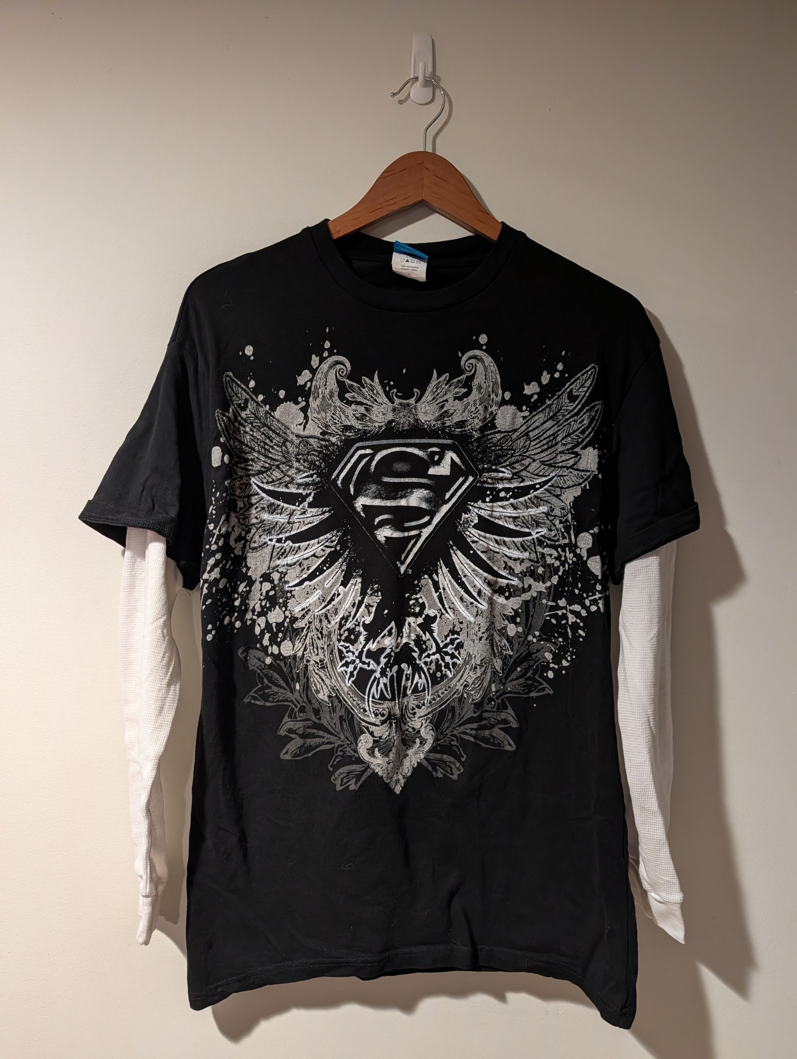 DC Comics Vintage 2009 Superman DC Comics T Shirt Thermal Sleeves Size US XL / EU 56 / 4 - 1 Thumbnail
