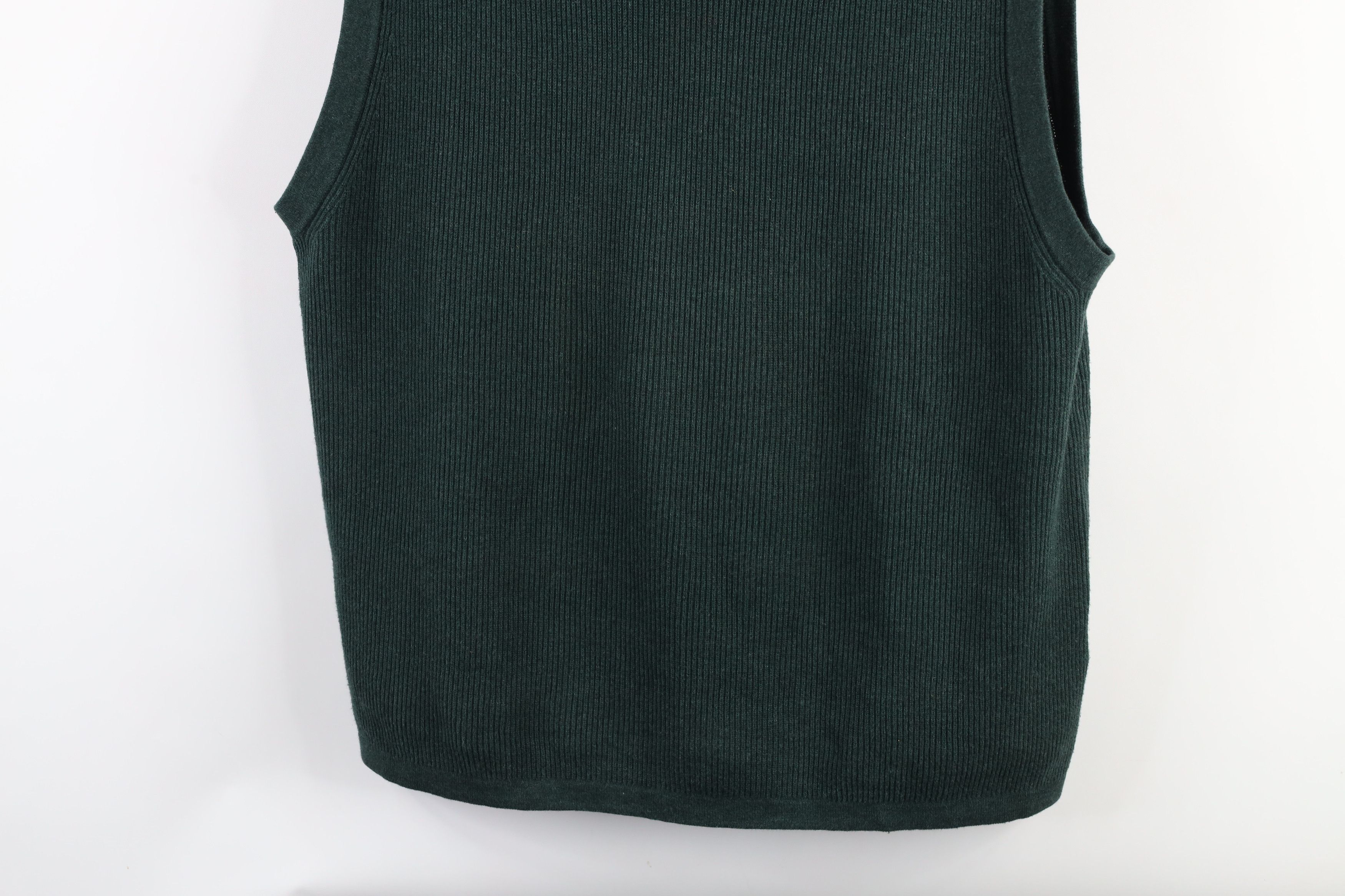 Eddie Bauer × Vintage Vintage 90s Eddie Bauer Cotton Ribbed Knit Sweater Vest Size US M / EU 48-50 / 2 - 3 Thumbnail