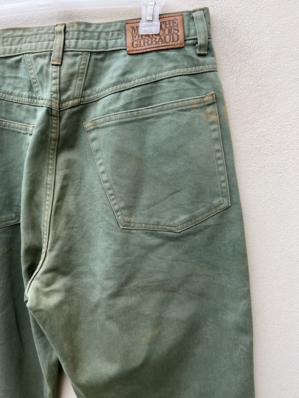 Marithe + Francois Girbaud Vintage 90s MFG Sun Fade Green Denim Baggy Jeans Size US 32 / EU 48 - 20 Thumbnail