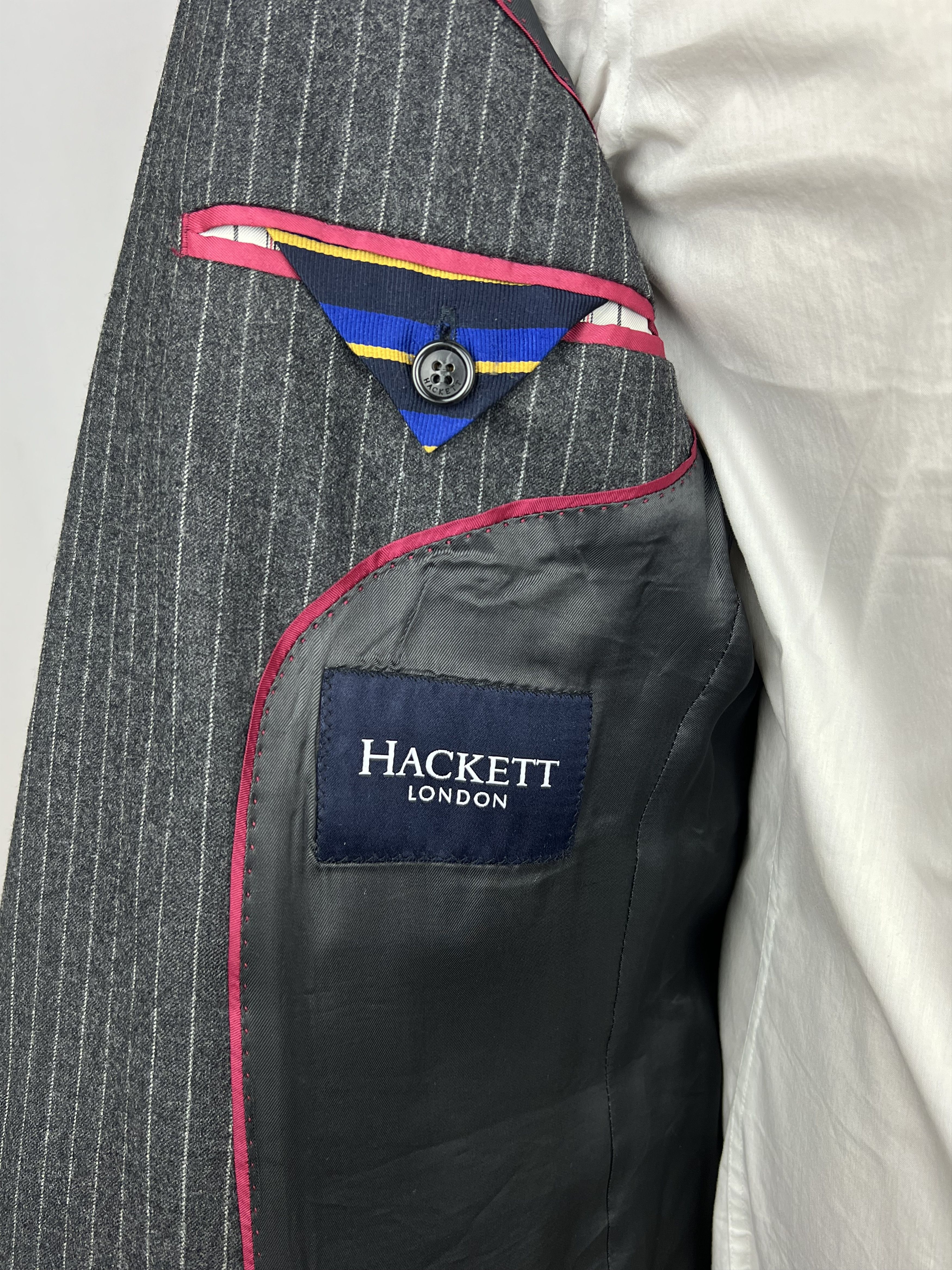 Hackett London Striped Soft 100% Wool "Chelsea" Sport Coat Size 40L - 8 Thumbnail