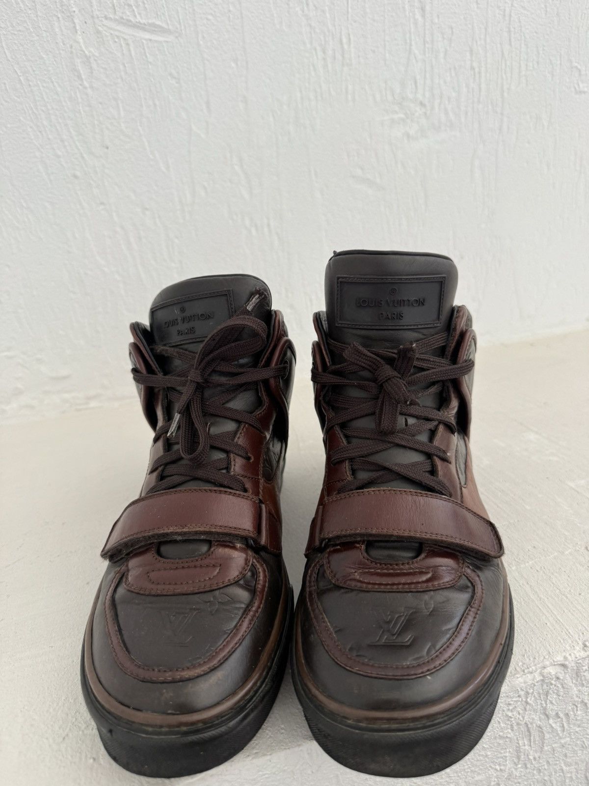 Louis Vuitton Louis Vuitton Archive Monogram High Top Sneakers Size US 7.5 / EU 40-41 - 3 Thumbnail