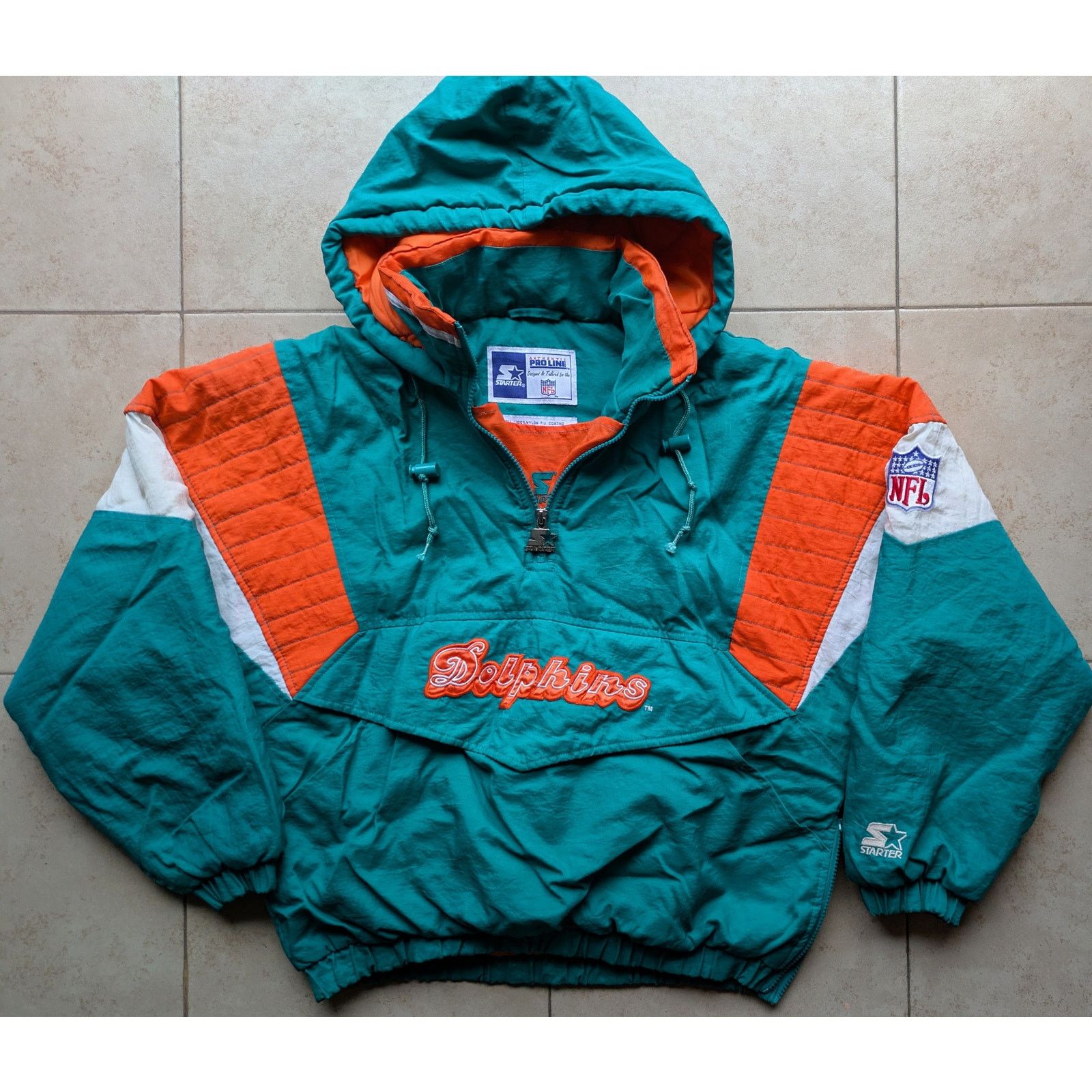 NFL × Starter Miami Dolphins 90s STARTER puffer Pullover yth teal NFL vtg Size US S / EU 44-46 / 1 - 3 Thumbnail