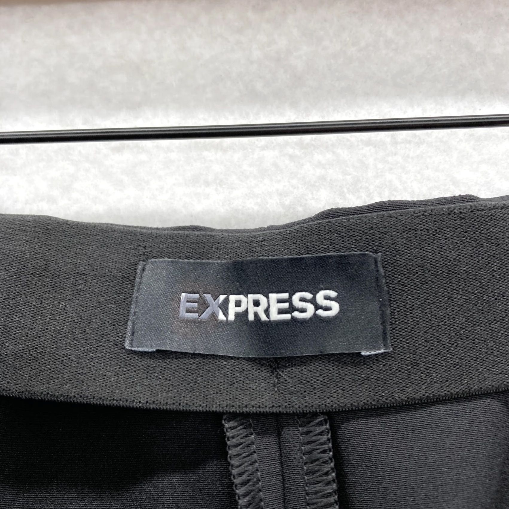 Express VINTAGE? No. Express Pants Womens XS Black Ankle High Rise Stretch Slim Work Office Career Size 26" / US 2 / IT 38 - 4 Thumbnail
