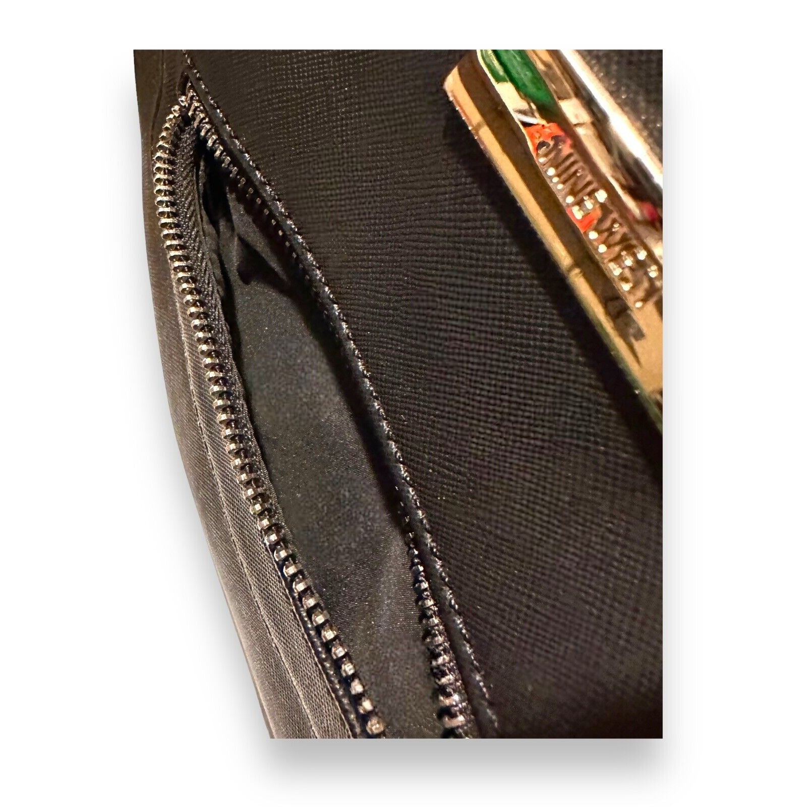 Nine West NINE WEST Handbag Shoulder Strap Textured Black Faux Leather Size ONE SIZE - 5 Thumbnail