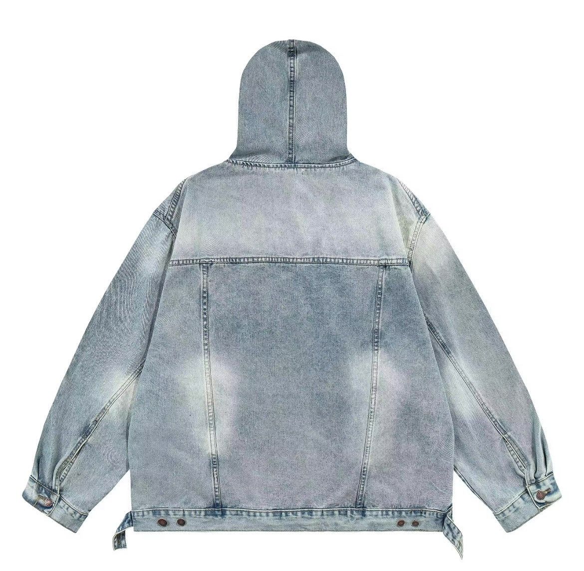 Japanese Brand × Vintage Y2K Oversized Hood Distressed Denim Pockets Hoodie Size US XL / EU 56 / 4 - 4 Thumbnail