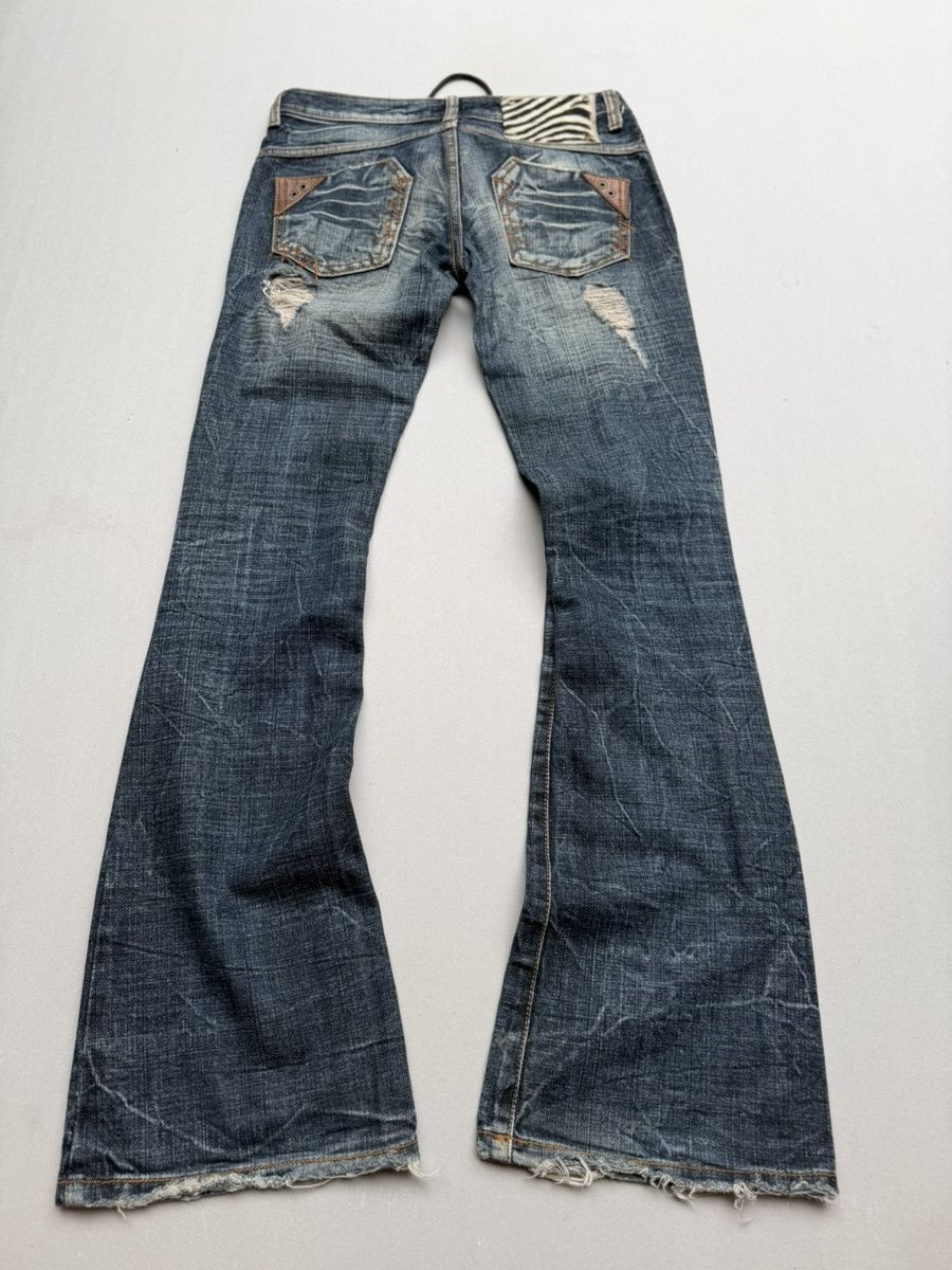 Japanese Brand Detroit lace up flare jeans Size US 26 / EU 42 - 5 Thumbnail