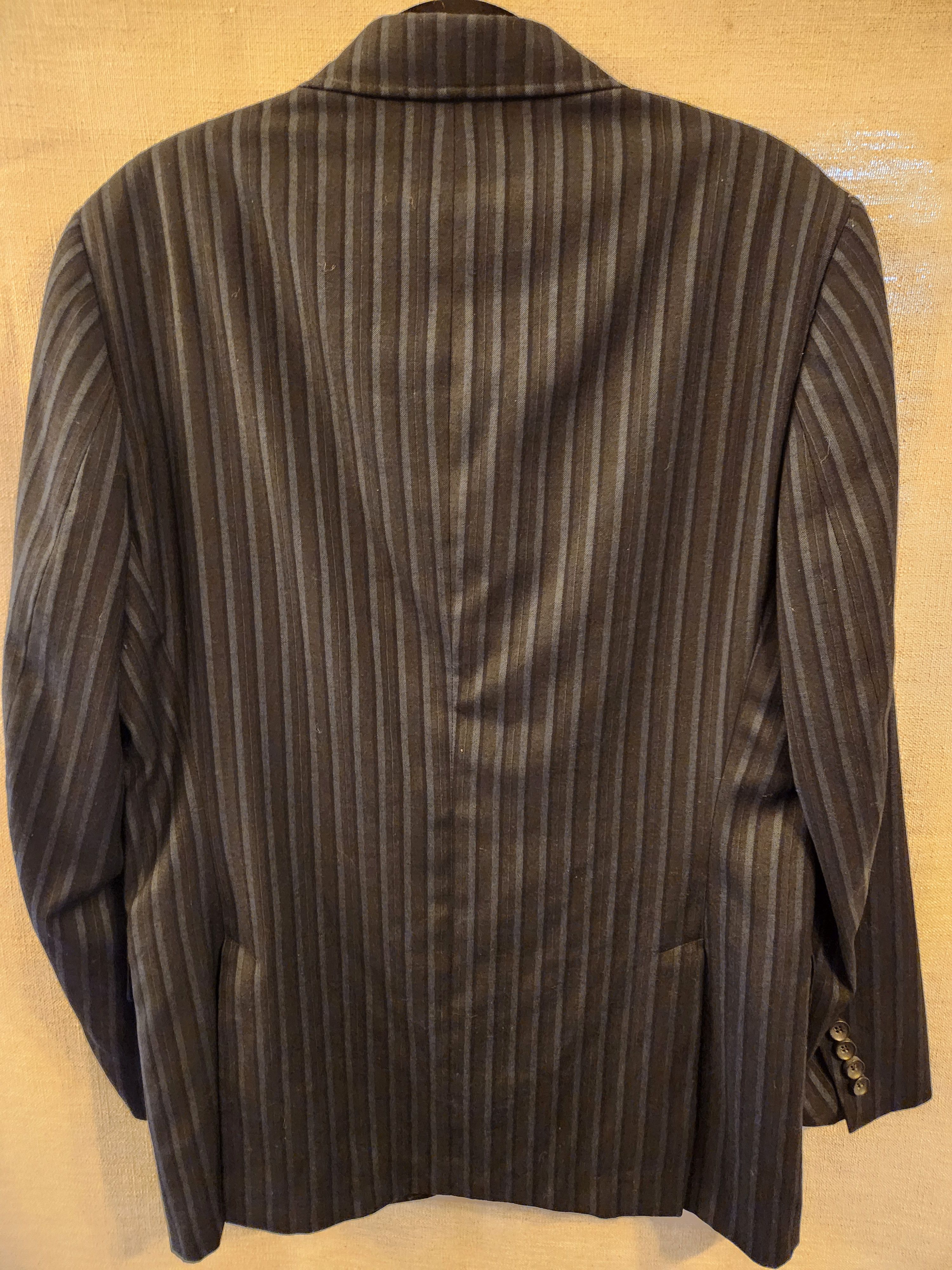 J Ferrar NWOT Men's Blue Striped Slim Fit Blazer Size 42R - 2 Thumbnail