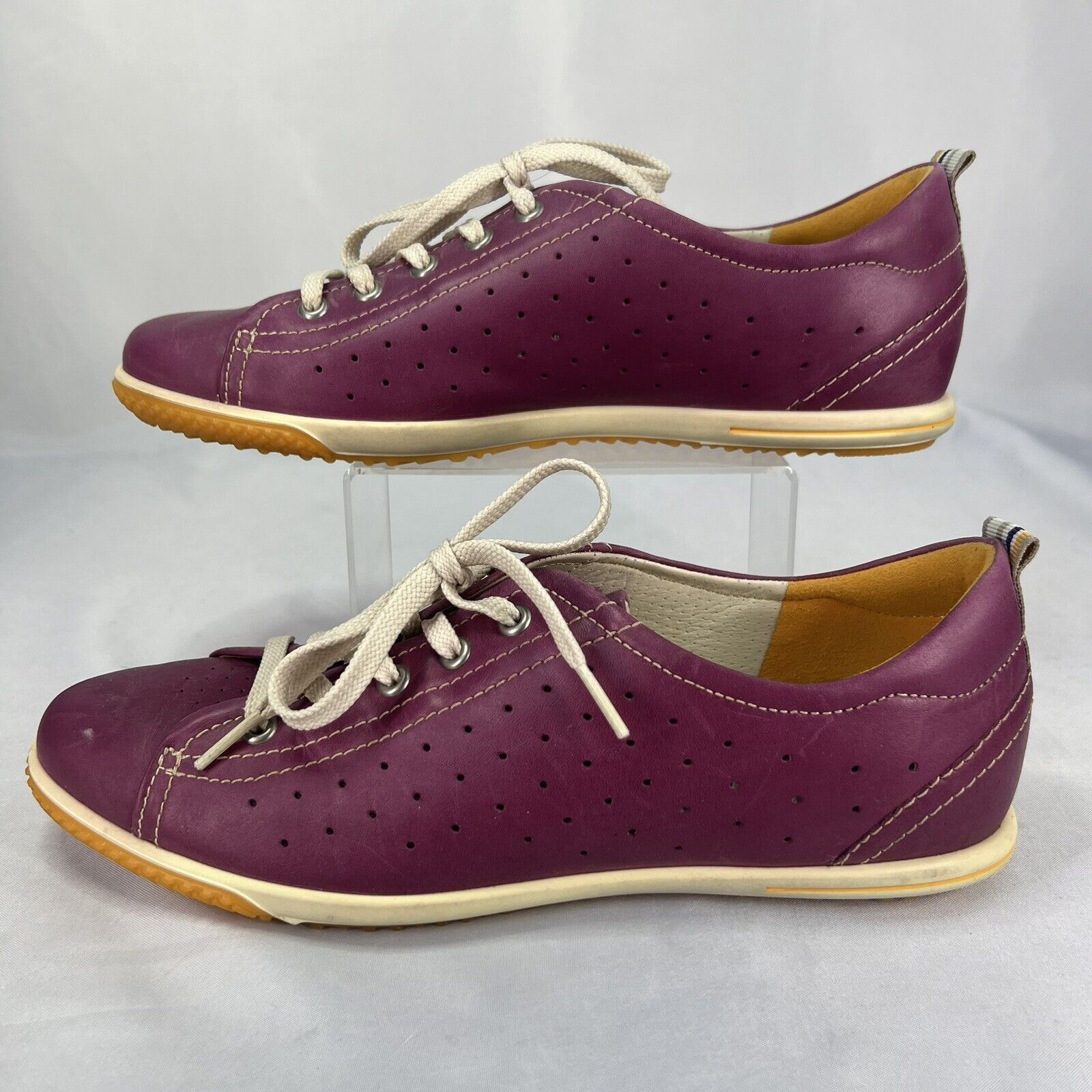 Ecco Ecco Pink Leather Lace Up Sneaker Shoes SIZE 9.5 US Size US 9.5 / IT 39.5 - 6 Thumbnail