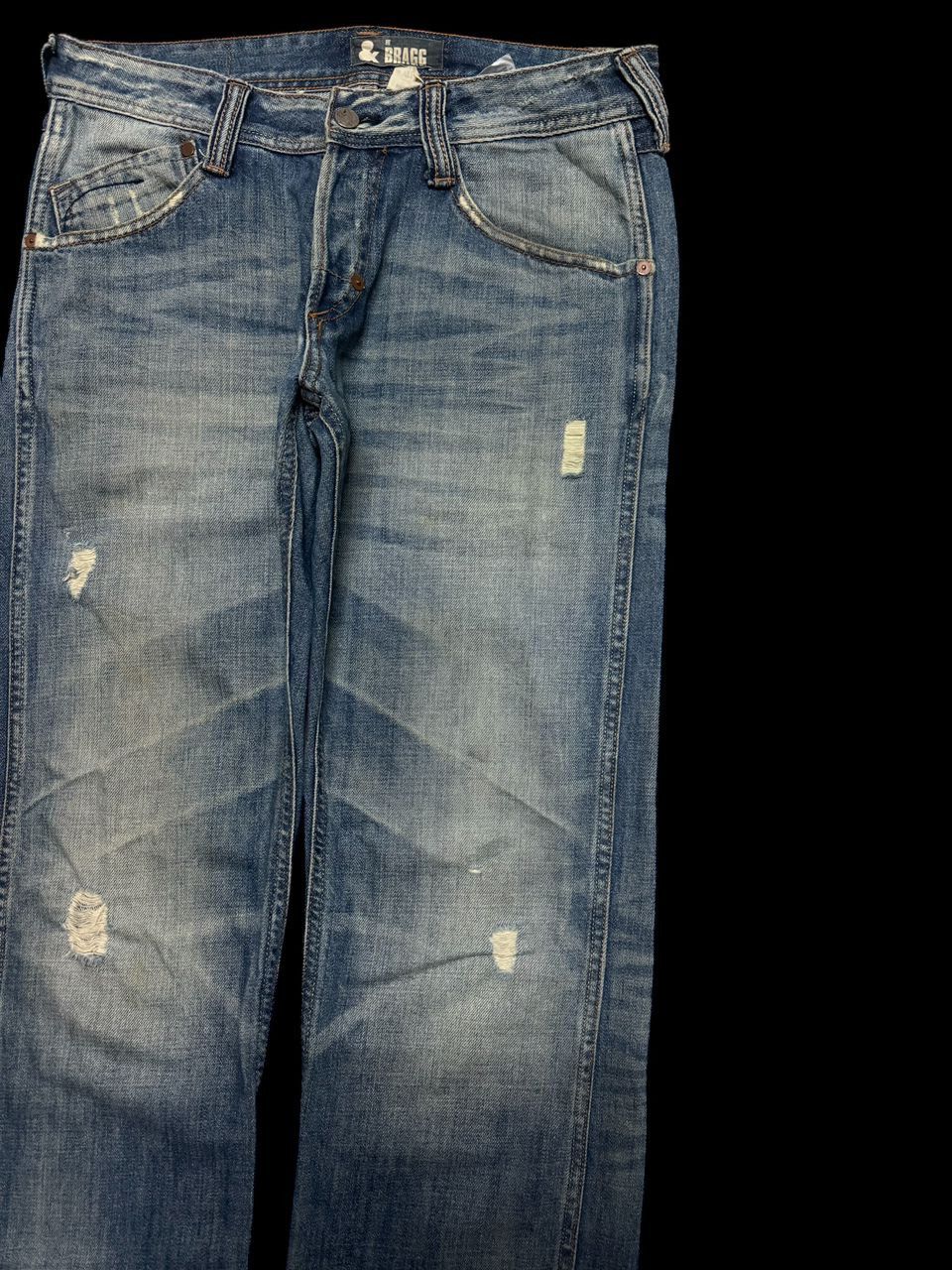 Designer TWIST LEG Insane Bragg Mudwash Faded Distressing Sick Jean Size US 31 - 5 Thumbnail