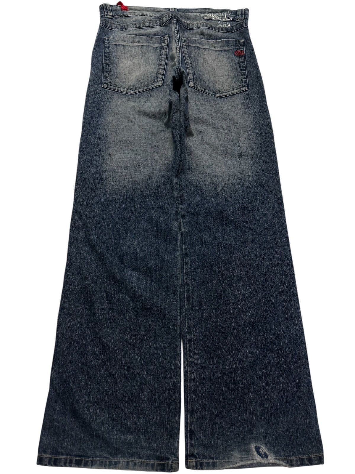 Japanese Brand BAGGY FLARE VINTAGE JAPANESE THRASHED JEANS 90s Size US 32 / EU 48 - 2 Thumbnail