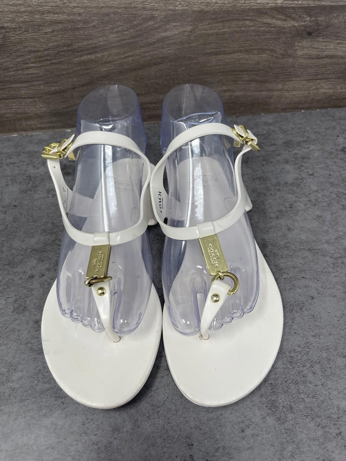 Coach Coach Sandals Womens Size 6 Plato Jelly White Size US 6 / IT 36 - 3 Thumbnail