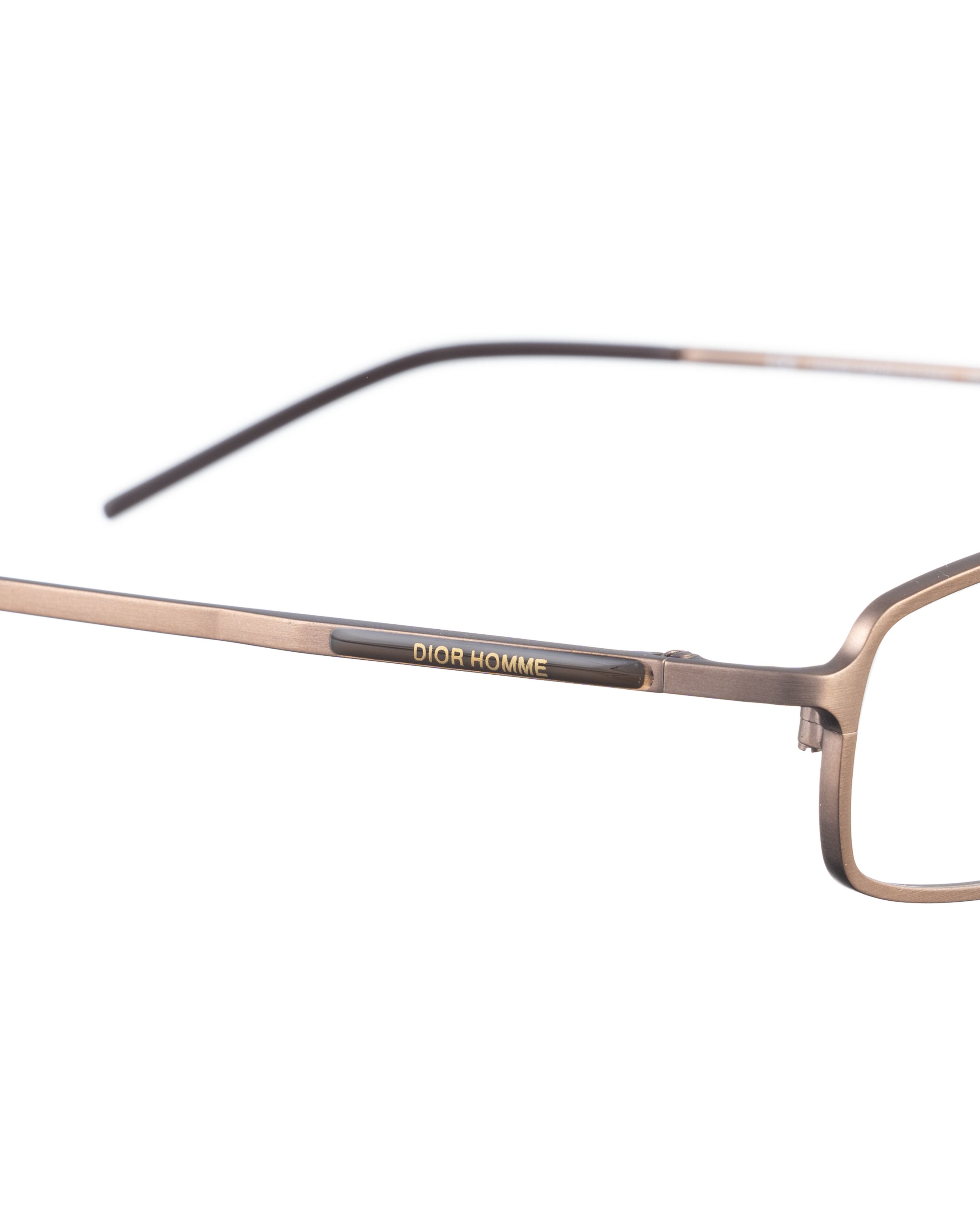 Dior Dior Homme 00s Metallic Matte Brown Gold Glasses Size ONE SIZE - 3 Thumbnail