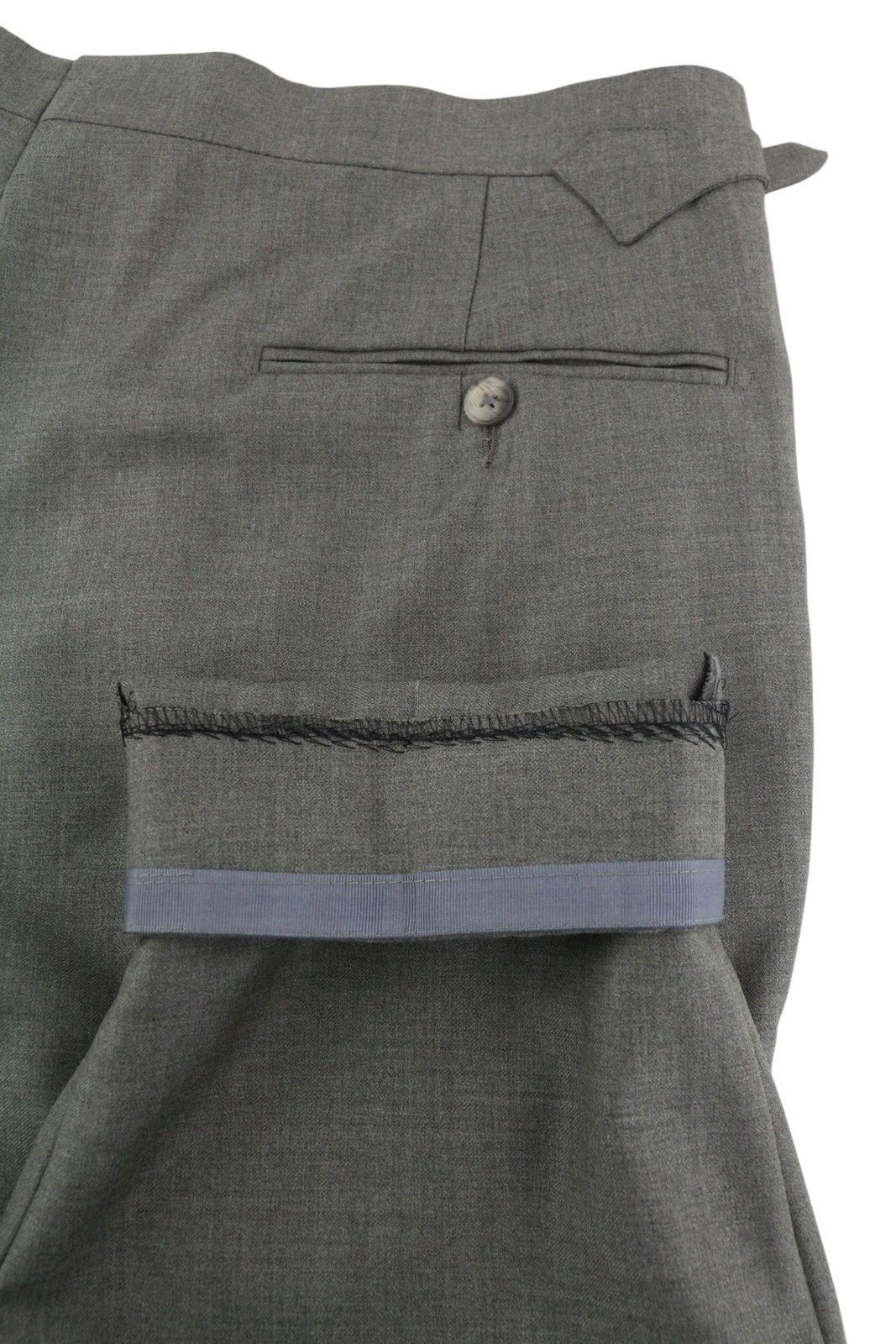 Suitsupply VIGO ZC UK44R Grey Melange Wool Pleated Trousers 84340 Size 44R - 4 Thumbnail