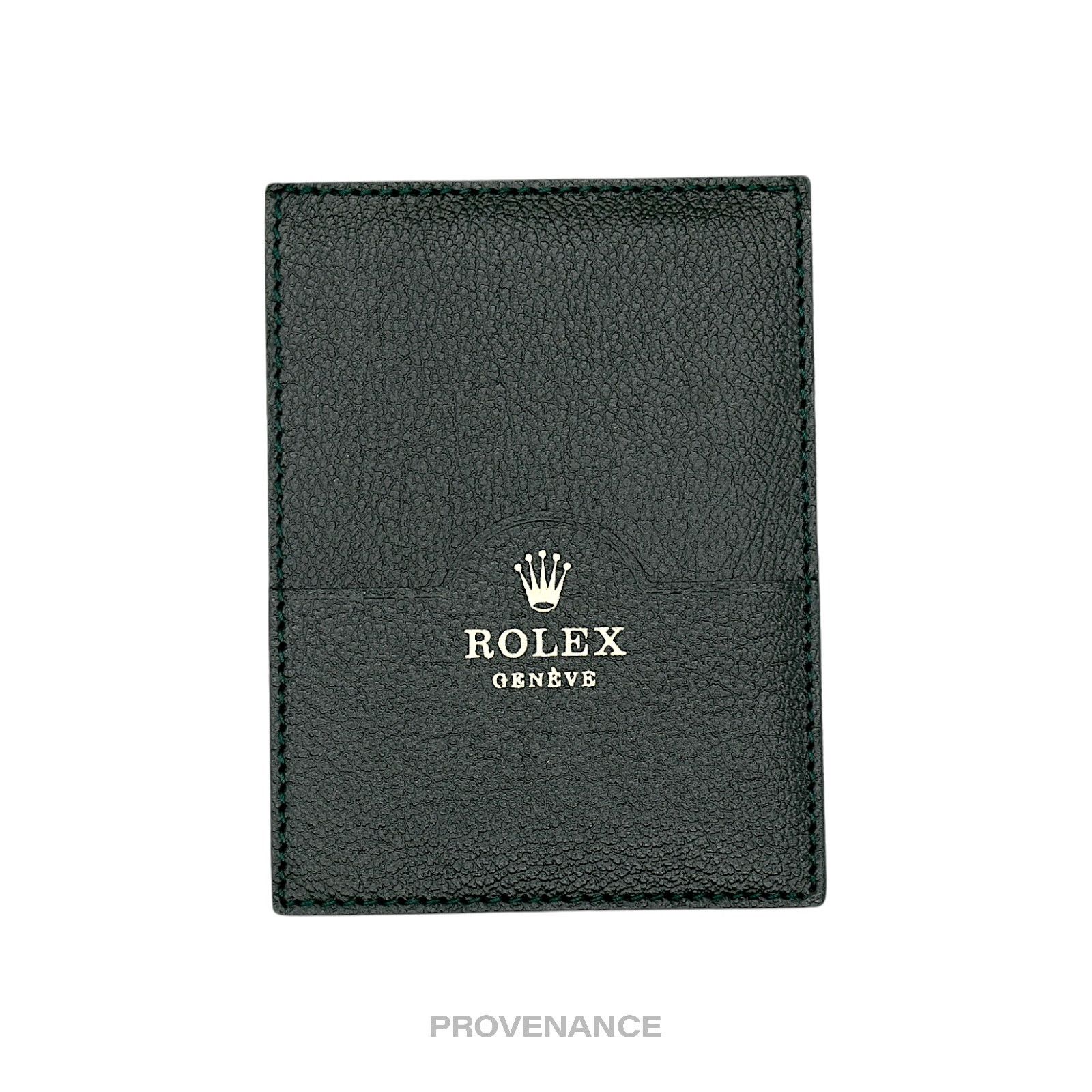 Rolex 🔴 Rolex Card Holder Wallet - Green Leather Size ONE SIZE - 1 Thumbnail