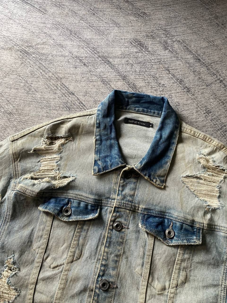 GOSTAR DE FUGA Gostar De Fuga Distressed Denim Jacket Japan Grunge Style Size US S / EU 44-46 / 1 - 4 Thumbnail