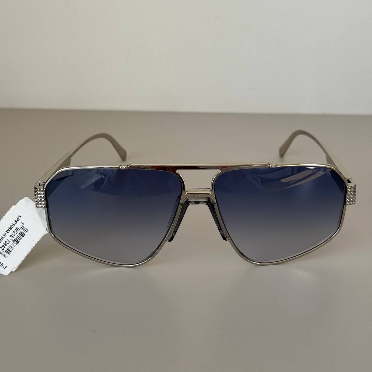 Philipp Plein Philipp Plein Rock Superhero SPP106 Men’s Sunglasses Silver Size ONE SIZE - 3 Thumbnail