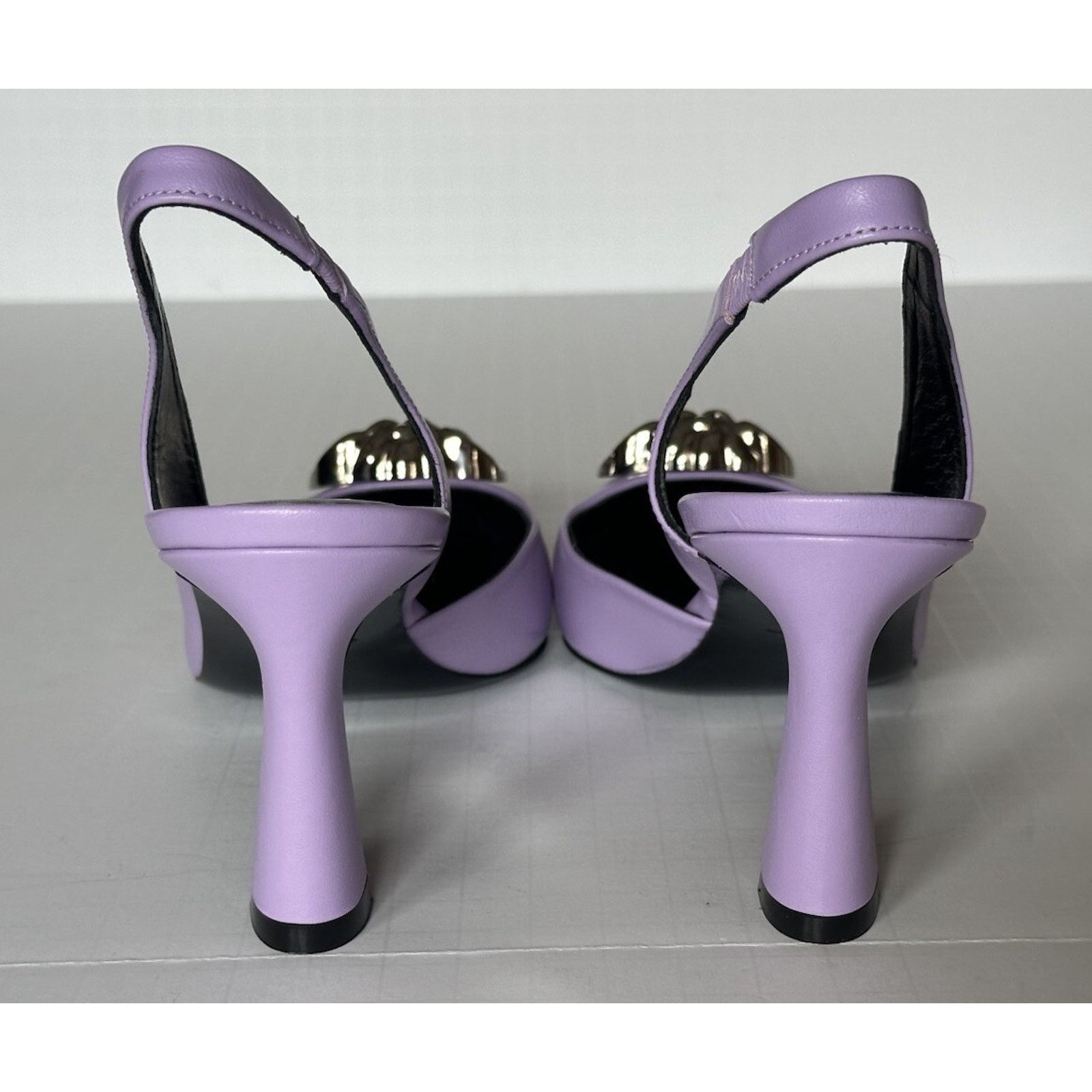 Versace Versace Sling Back Leather Shoes Violet 9.5 US 1009701 Size US 9.5 / IT 39.5 - 10 Thumbnail