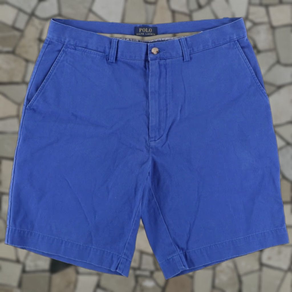 Polo Ralph Lauren Polo Ralph Lauren Classic Fit Cotton Khaki Chino Shorts Blue Men's 33 Size US XS / EU 42 / 0 - 1 Thumbnail