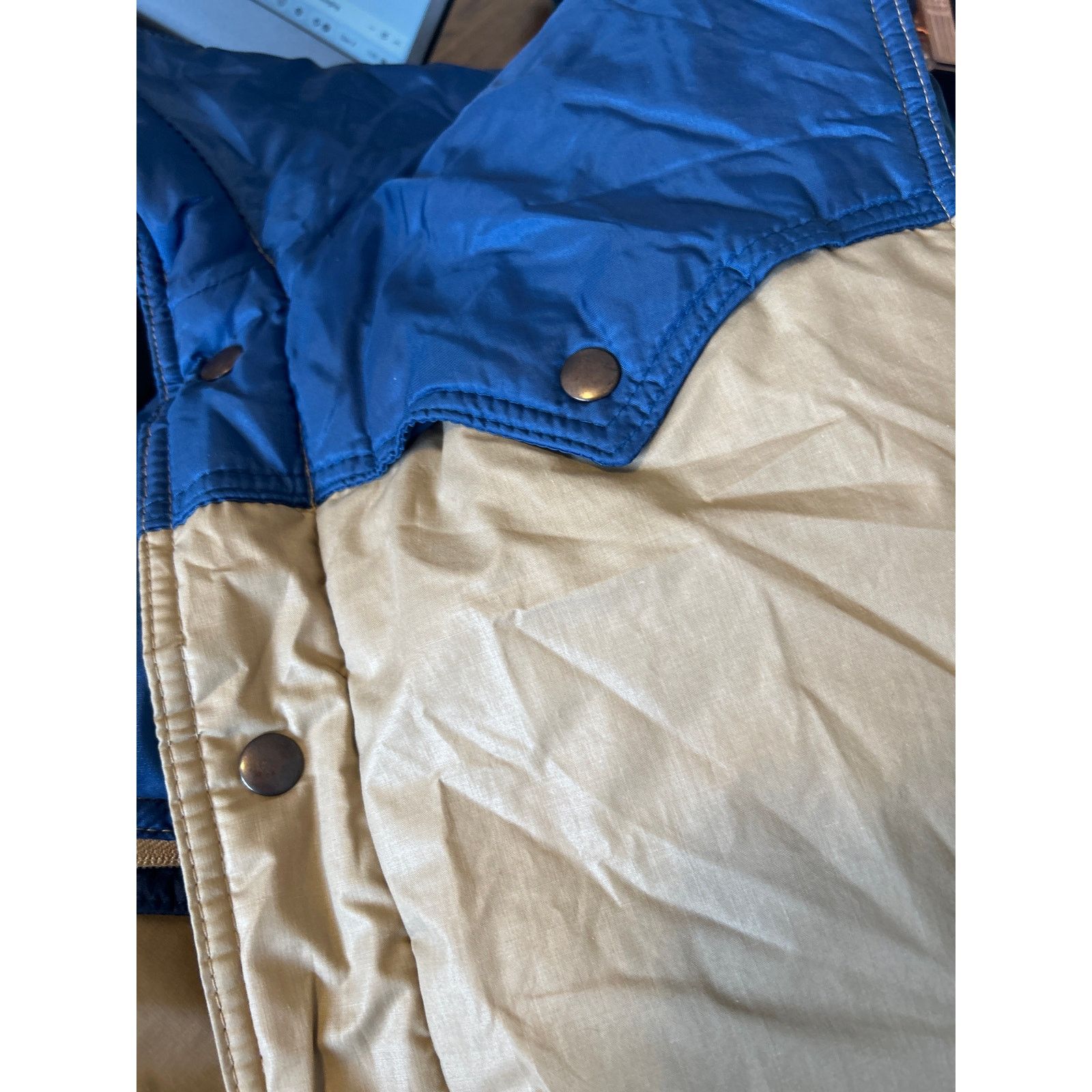Other Natural High Down Outerwear Vintage Down Puffer Blue Tan Lg Size US L / EU 52-54 / 3 - 8 Thumbnail